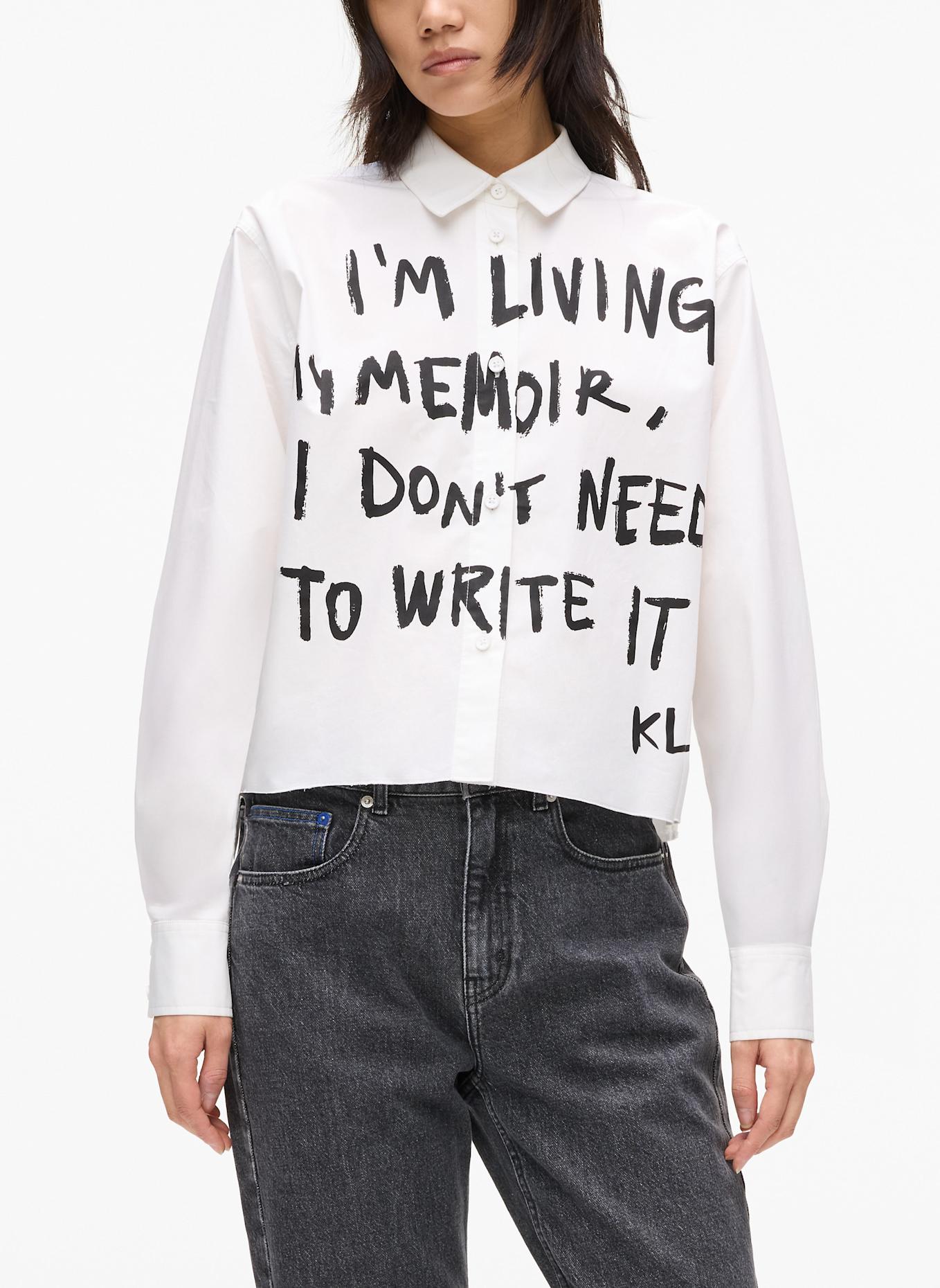 KARL LAGERFELD JEANS Bluse: WEISS