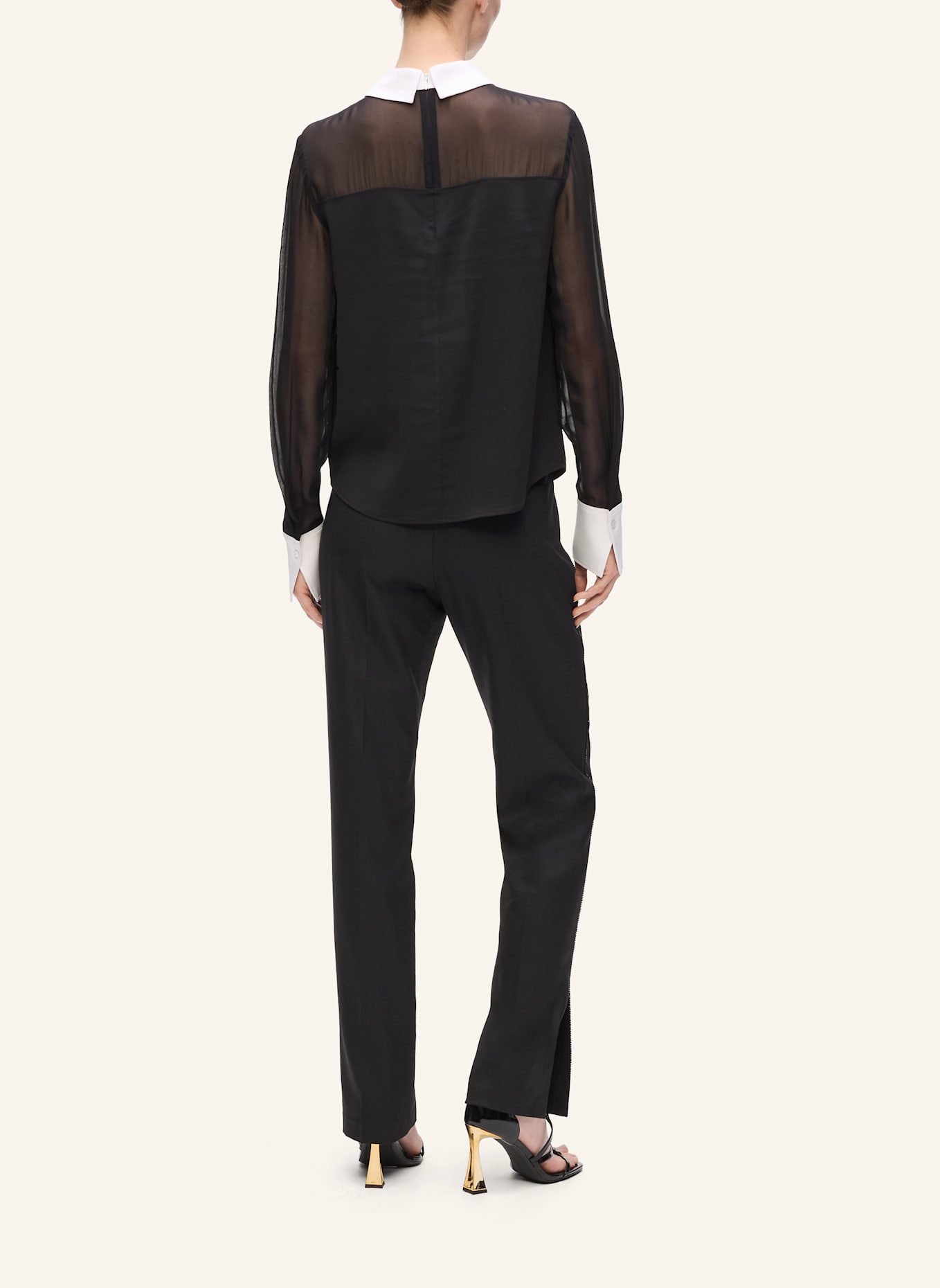 KARL LAGERFELD Bluse: SCHWARZ