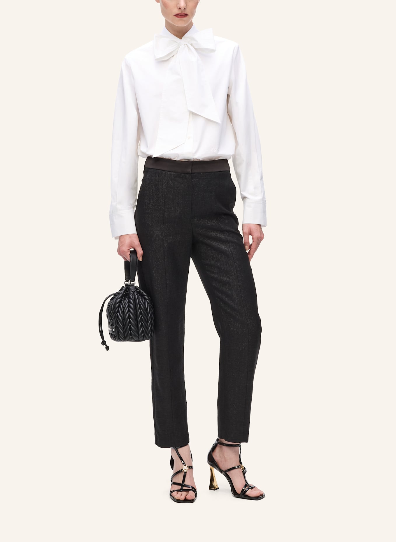 KARL LAGERFELD Bluse: WEISS