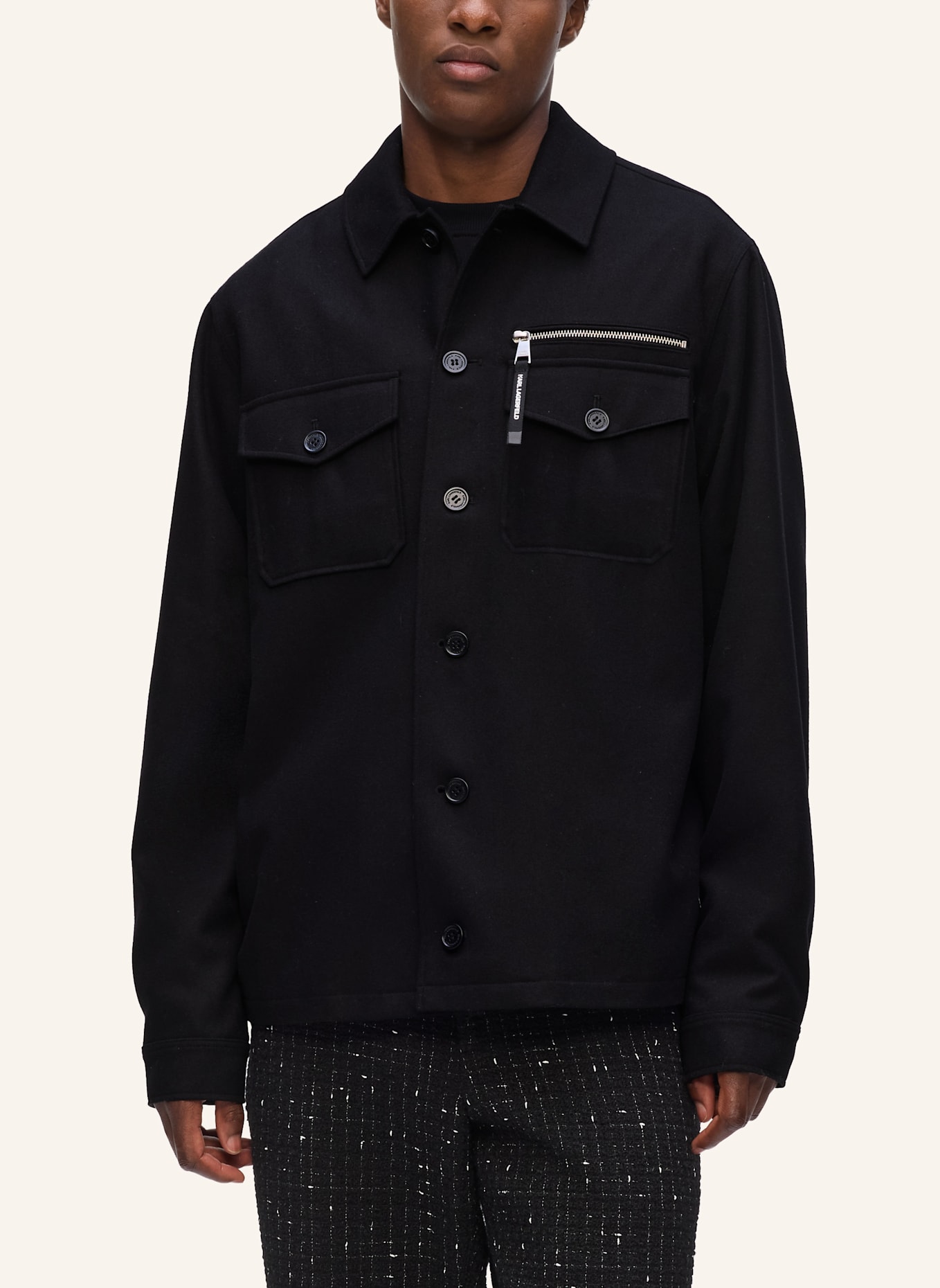 KARL LAGERFELD Jacke: SCHWARZ