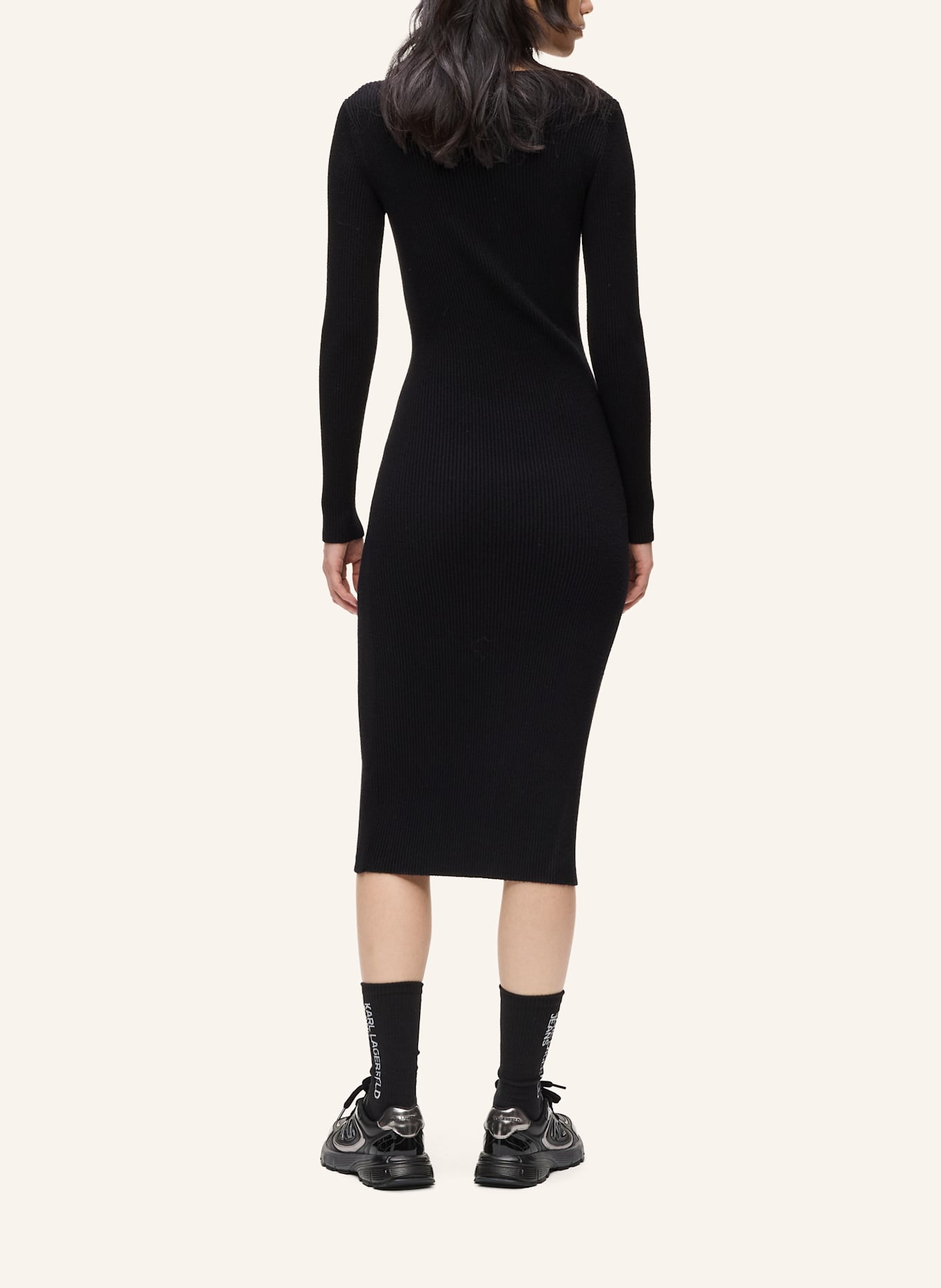 KARL LAGERFELD JEANS Kleid: SCHWARZ