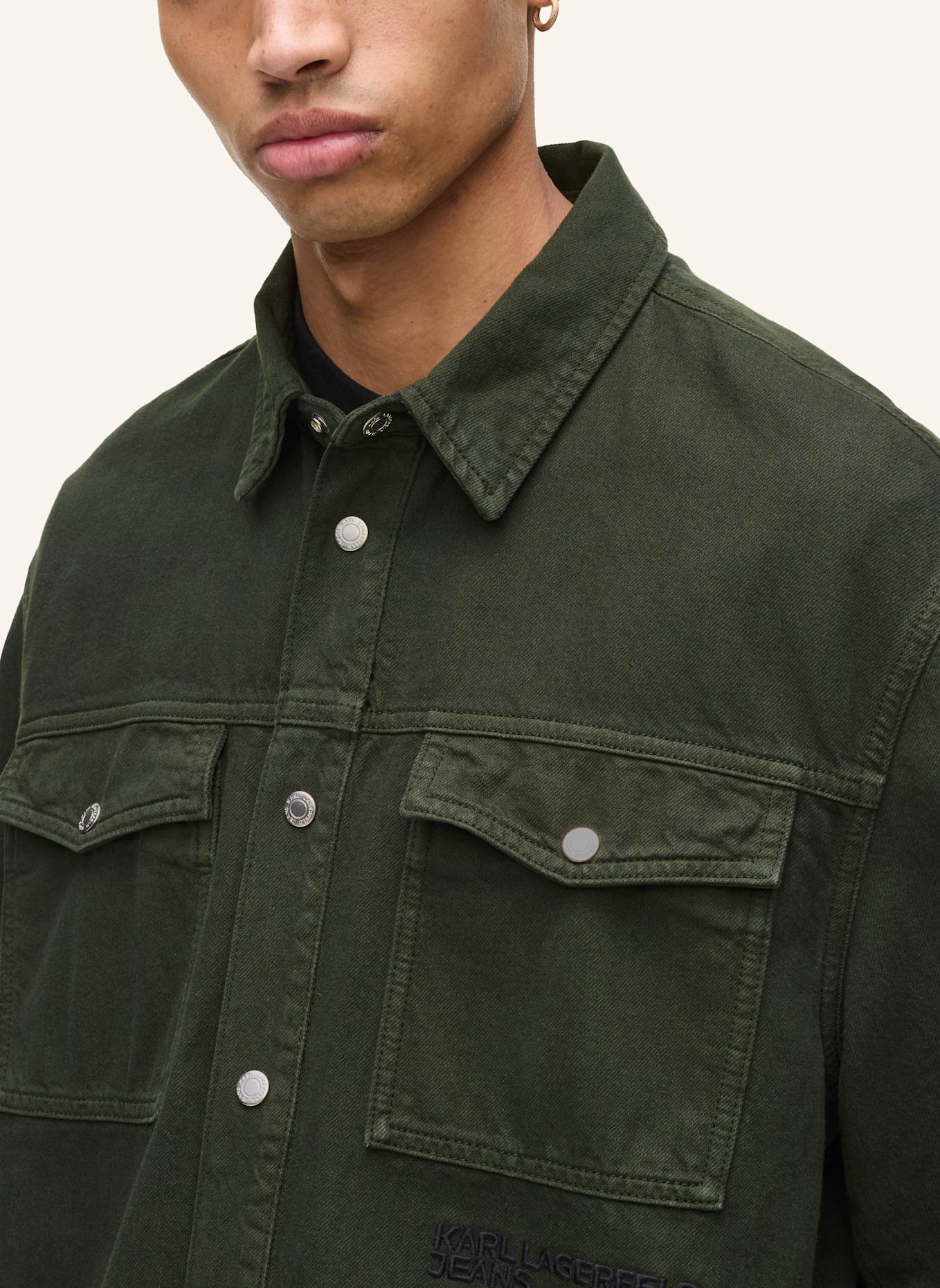 KARL LAGERFELD JEANS Hemd: DUNKELGRÜN