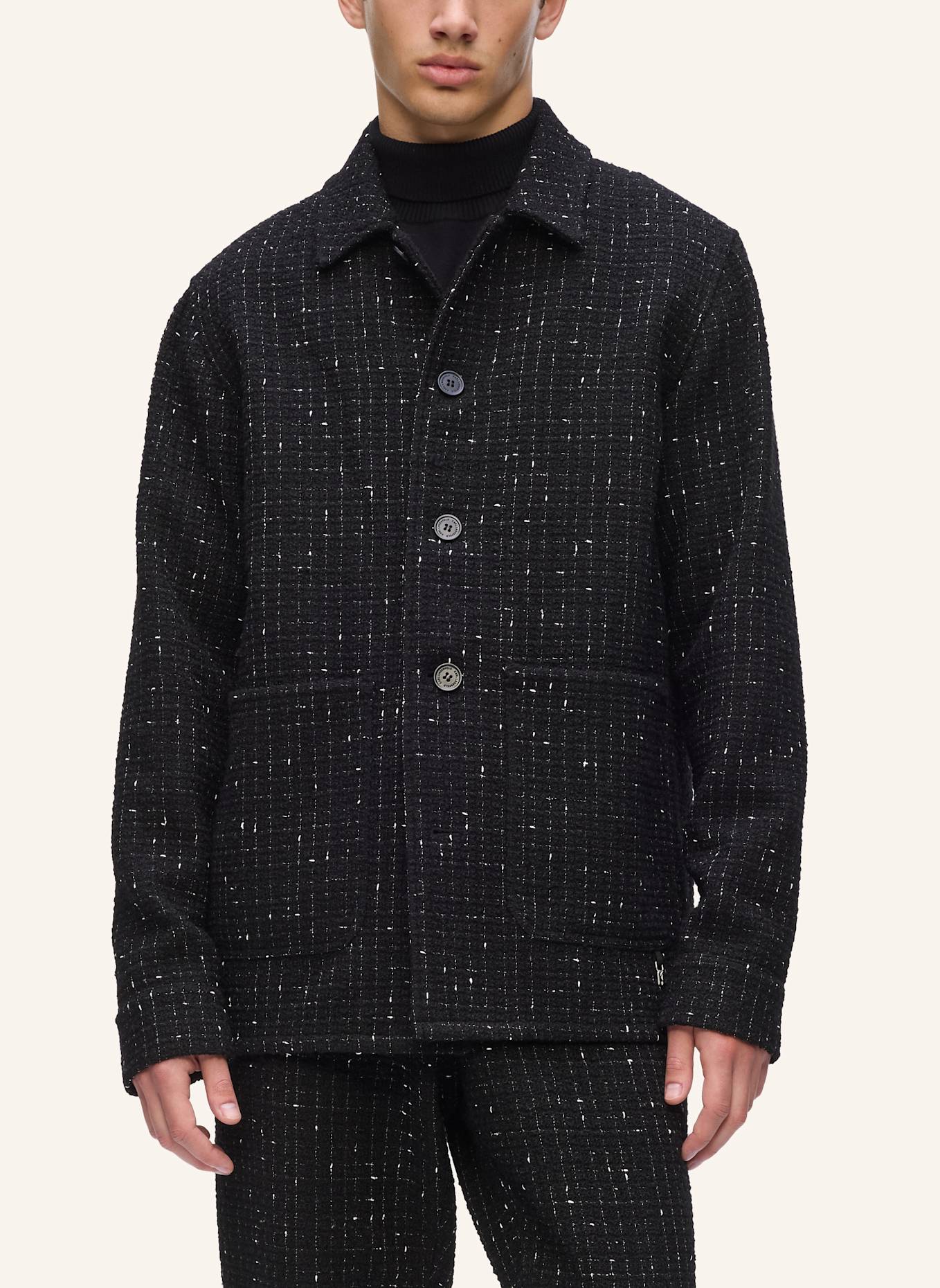 KARL LAGERFELD Hemd: SCHWARZ