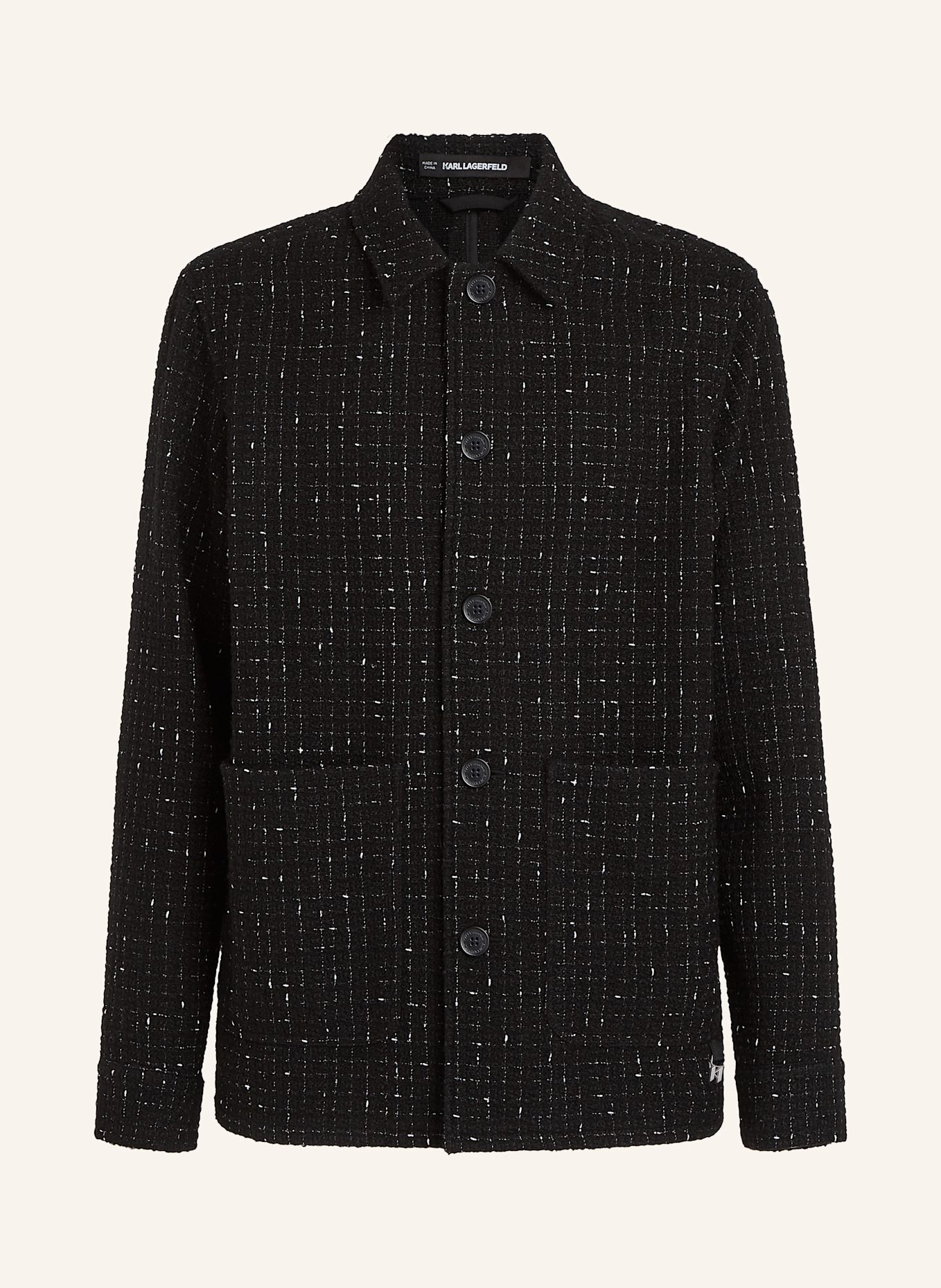 KARL LAGERFELD Hemd: SCHWARZ