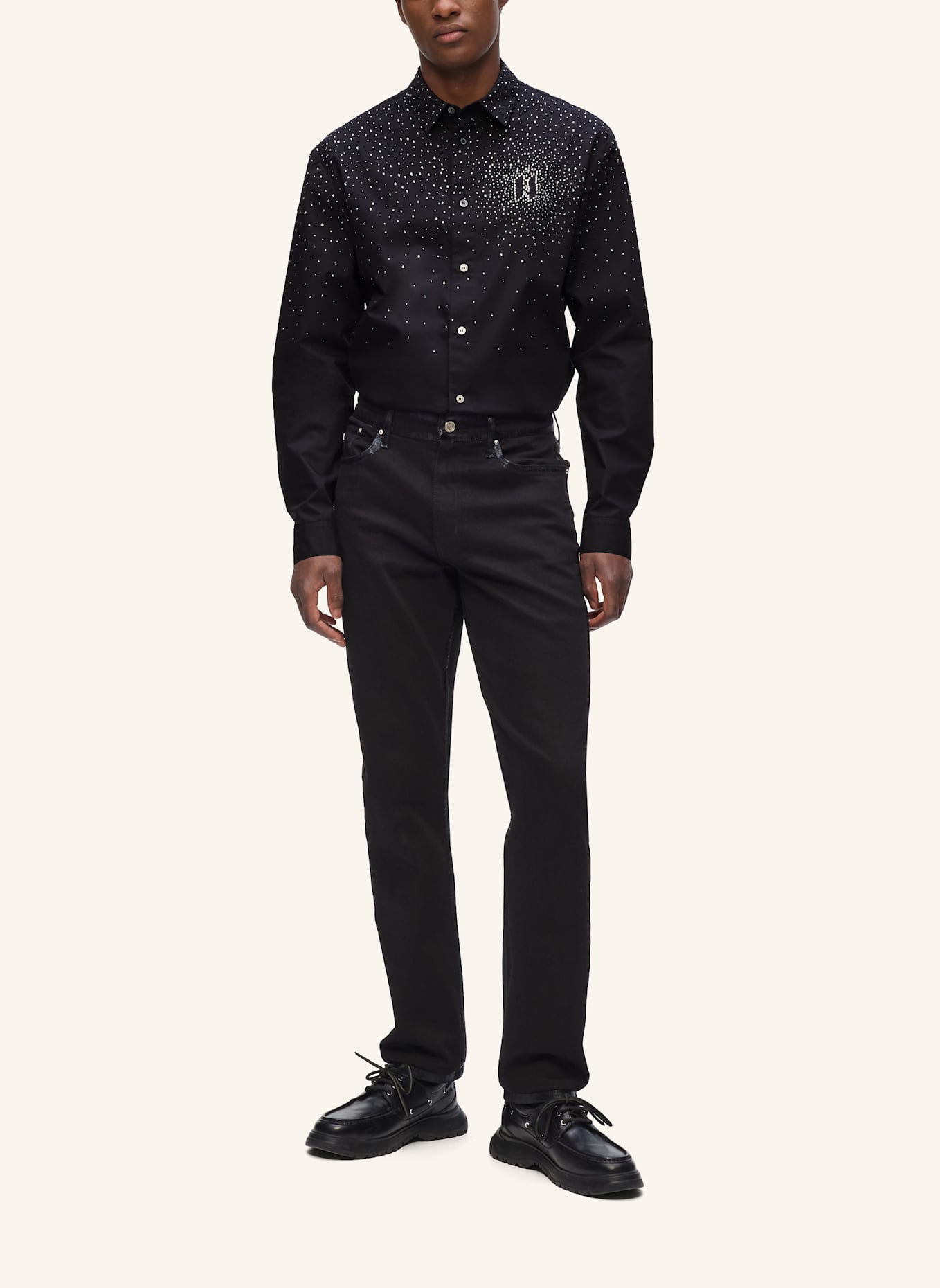 KARL LAGERFELD Hemd: SCHWARZ