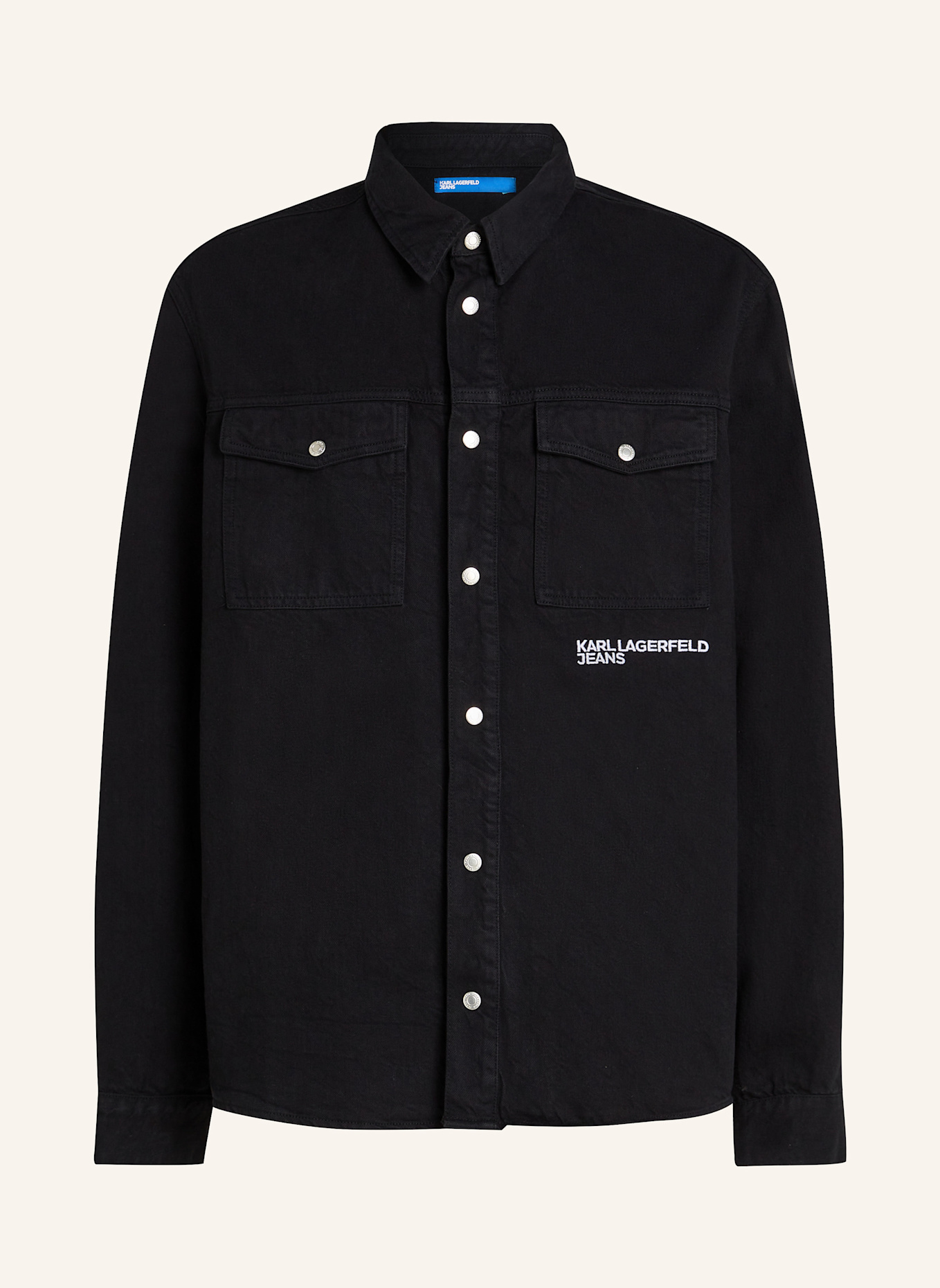 KARL LAGERFELD JEANS Hemd: SCHWARZ