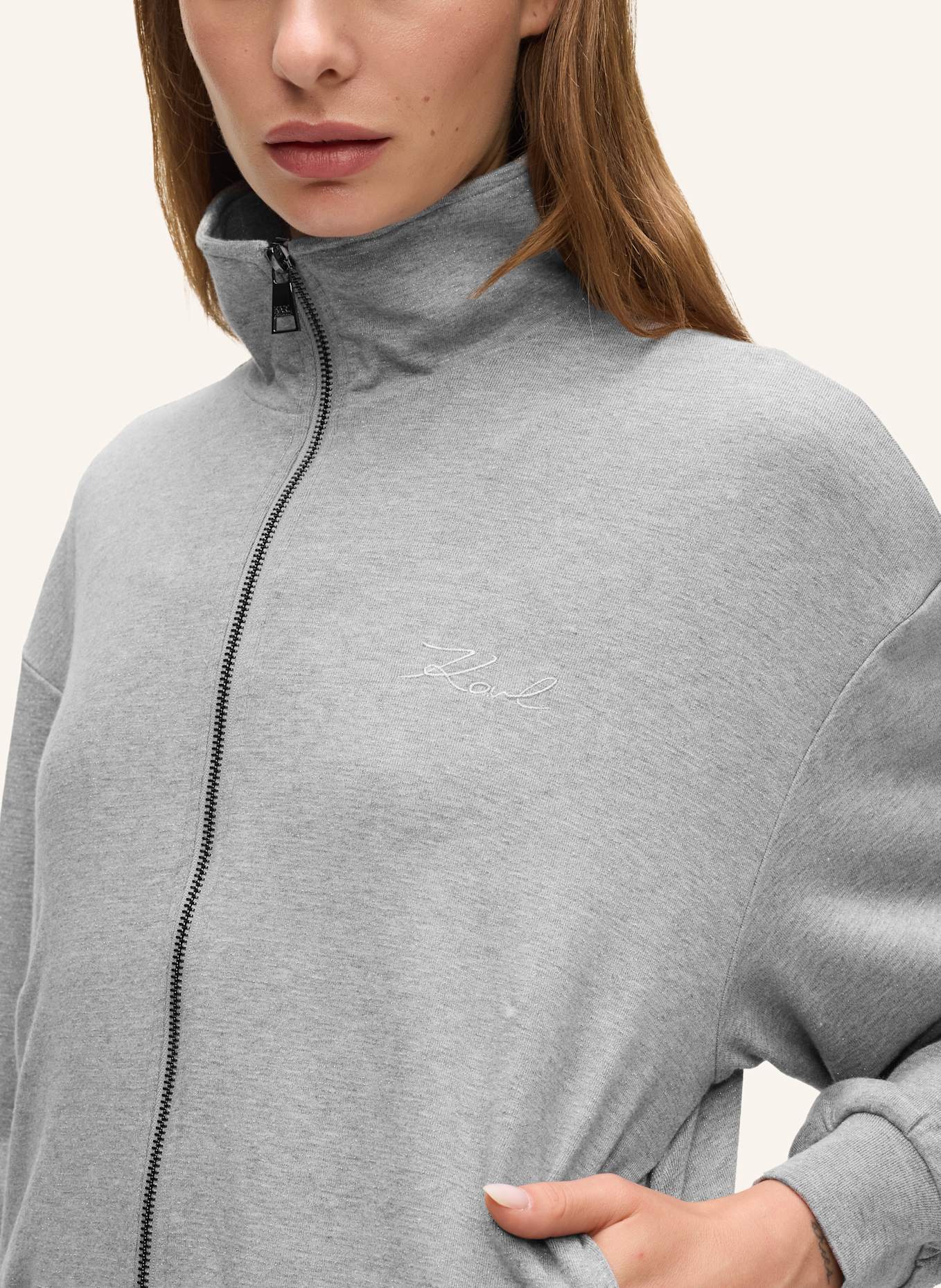 KARL LAGERFELD Top: GRAU