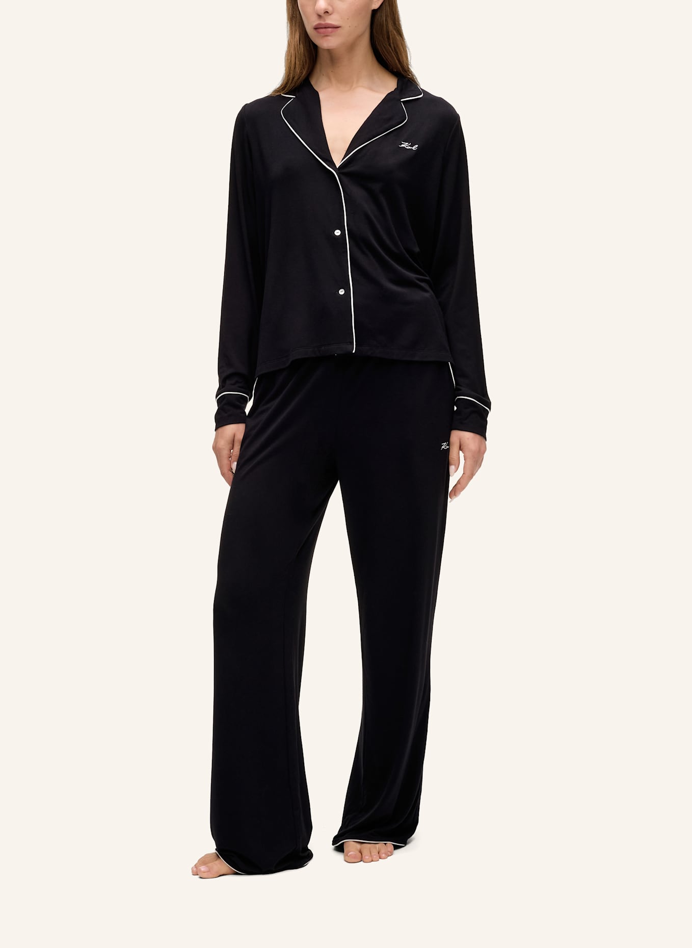 KARL LAGERFELD Nachtwäsche: SCHWARZ