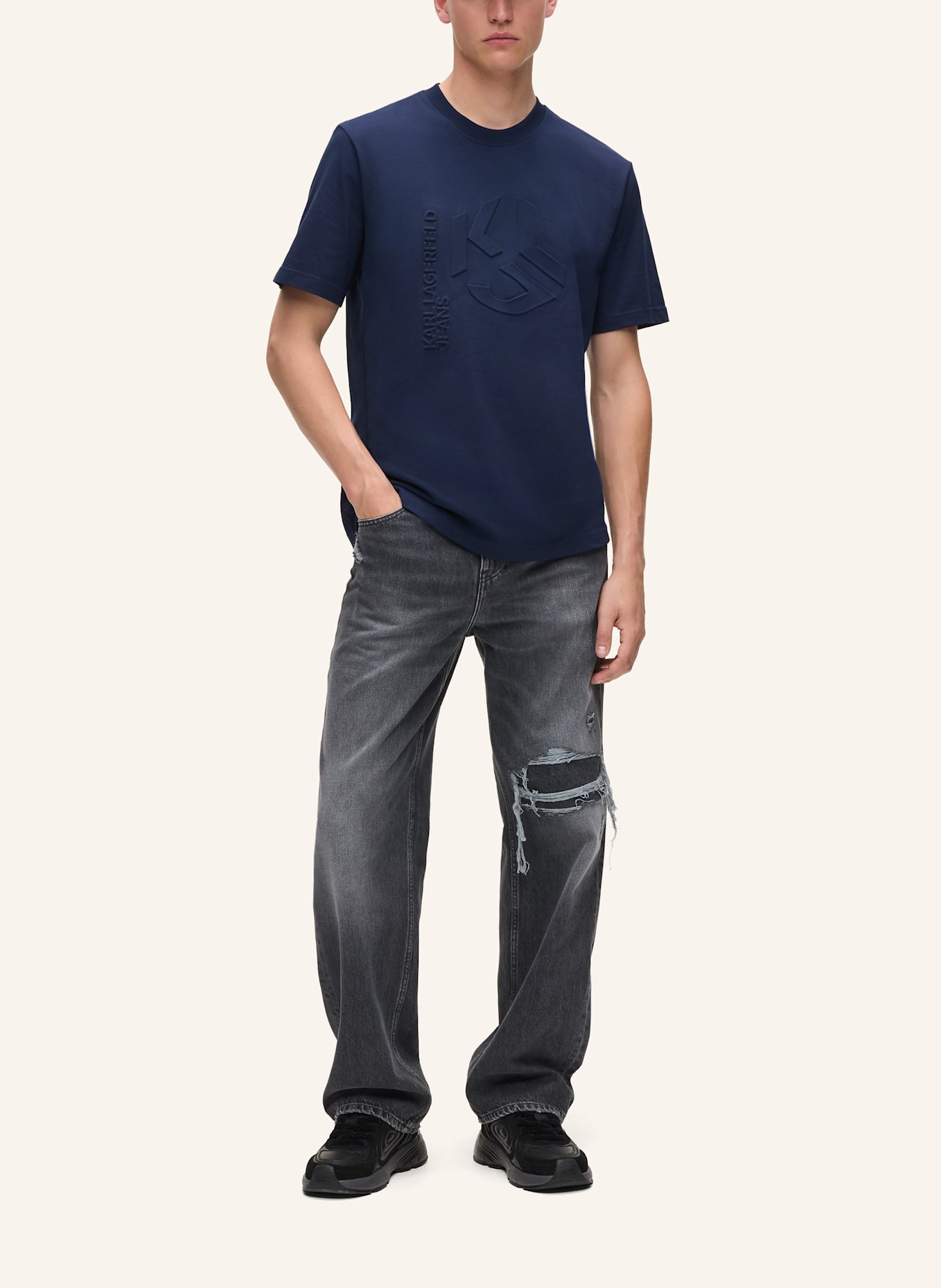 KARL LAGERFELD JEANS T-shirt: SCHWARZ