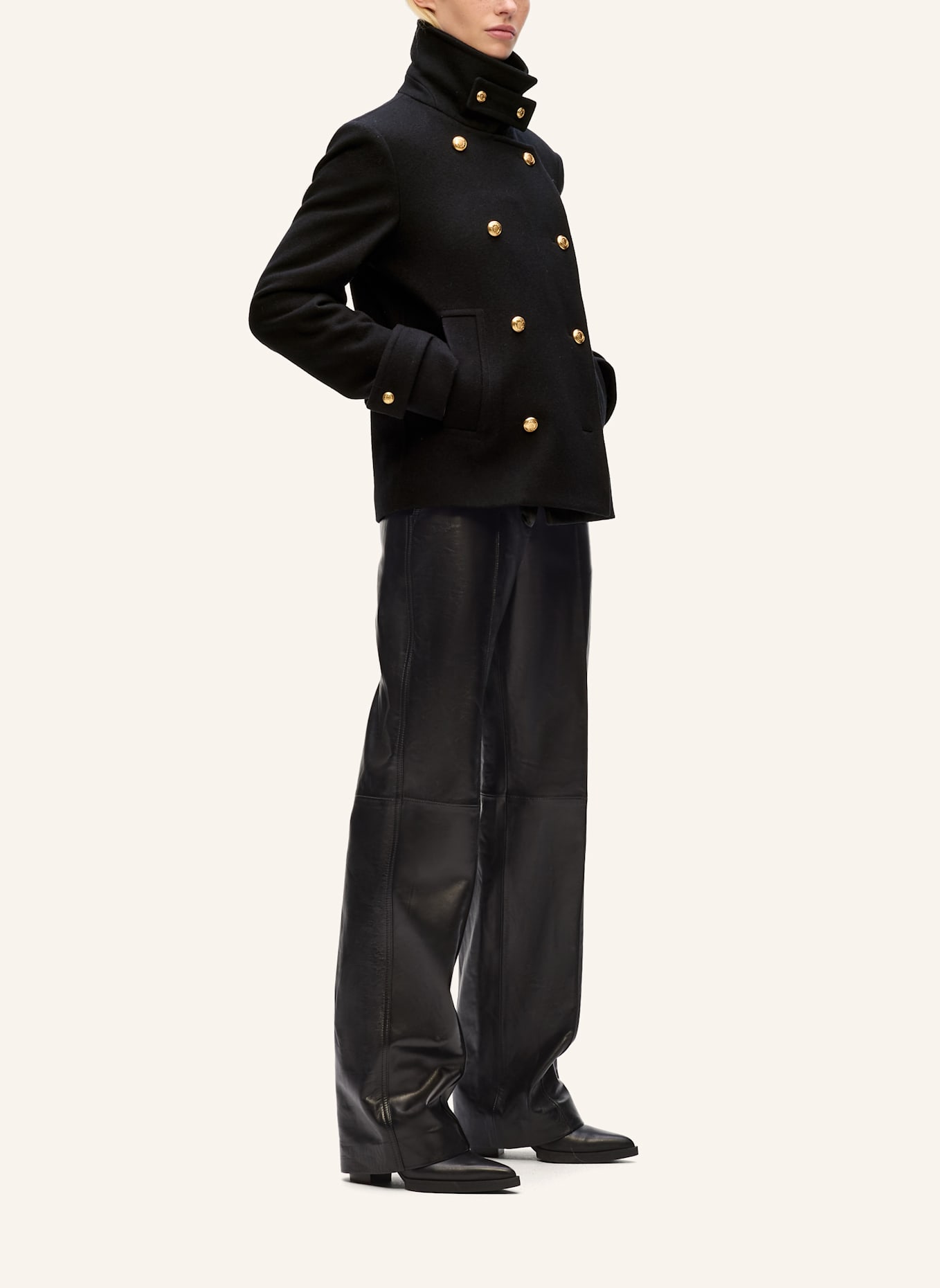 KARL LAGERFELD Mantel: SCHWARZ