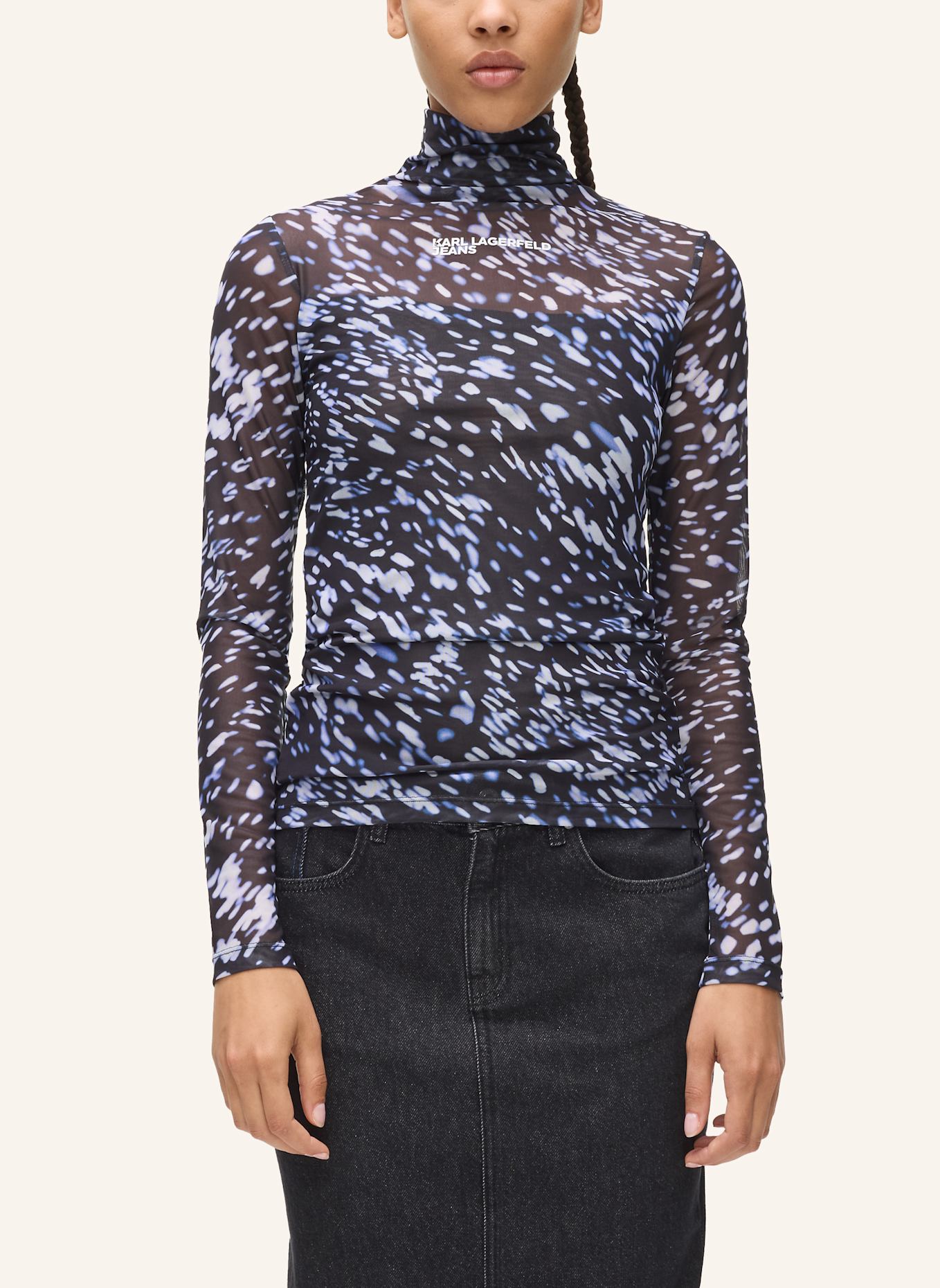 KARL LAGERFELD JEANS Top: SCHWARZ/ BLAU