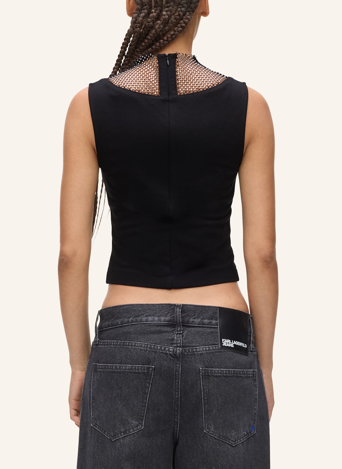 KARL LAGERFELD JEANS Top: SCHWARZ