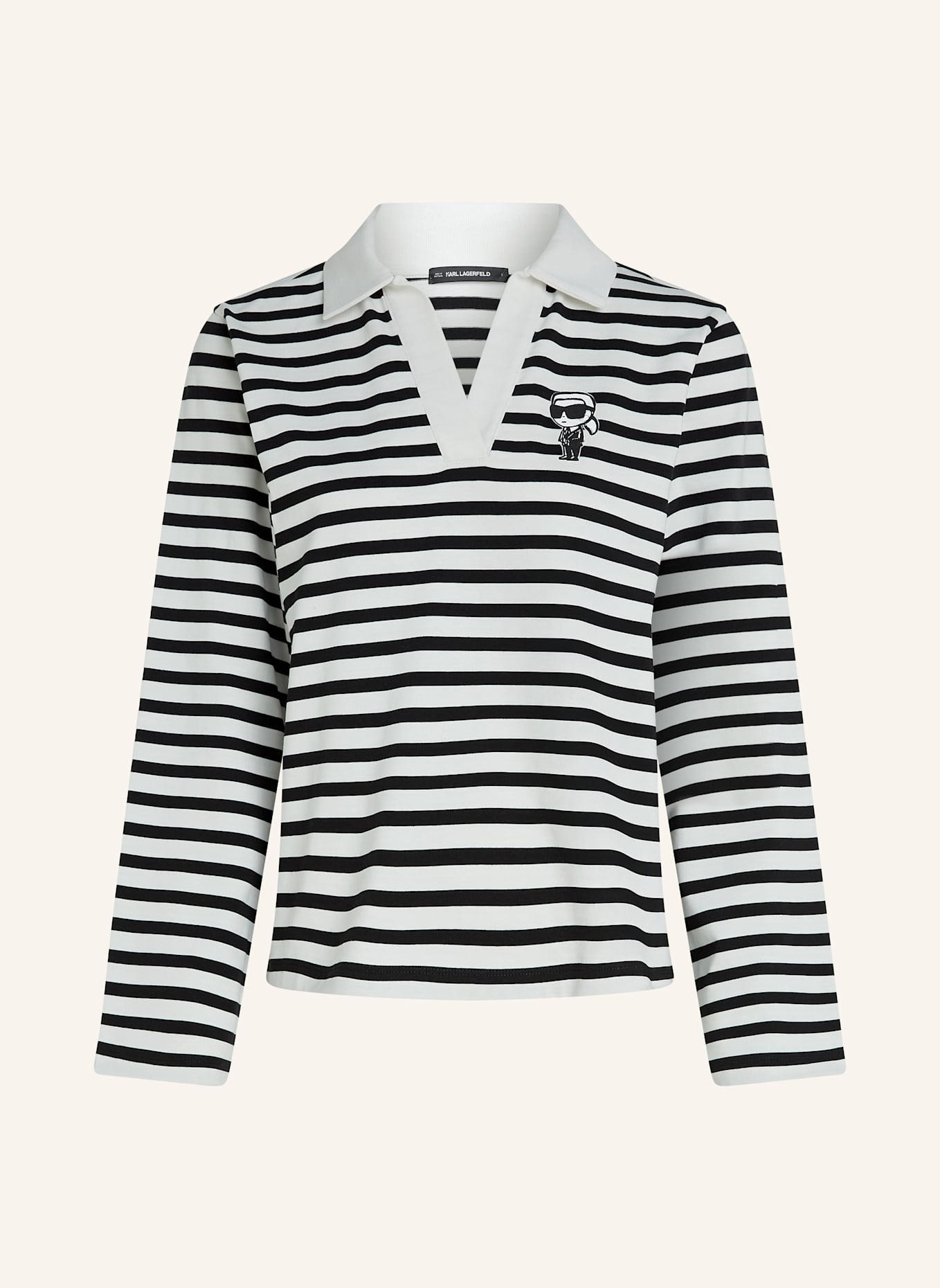 KARL LAGERFELD T-shirt: SCHWARZ/ BEIGE