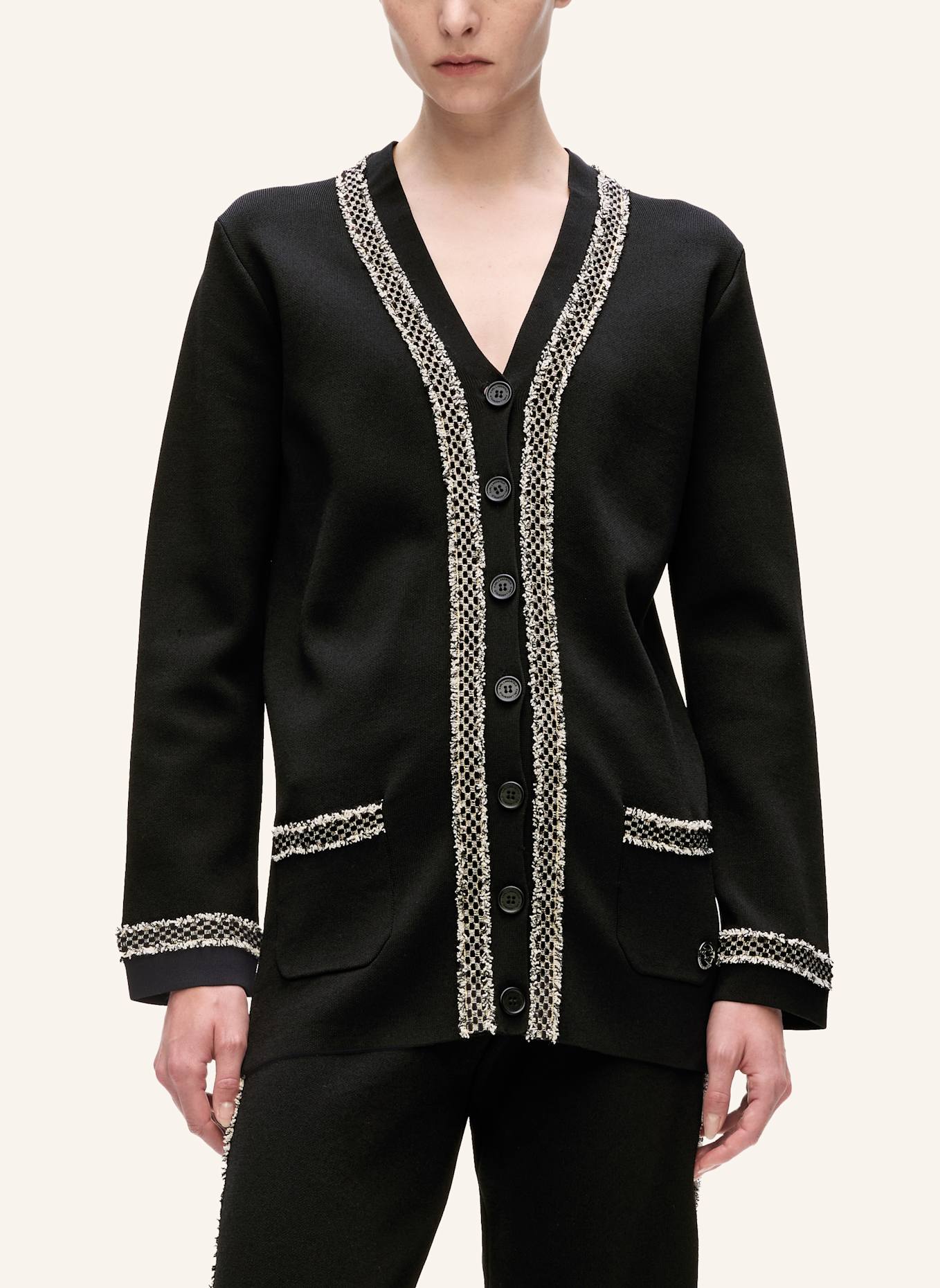 KARL LAGERFELD Top: SCHWARZ