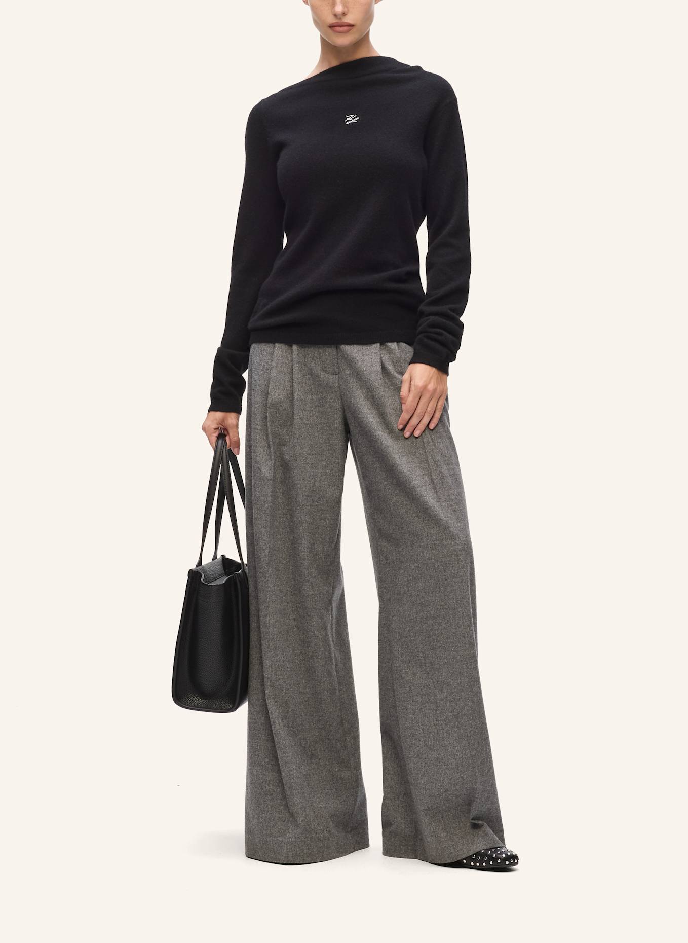 KARL LAGERFELD Top: SCHWARZ