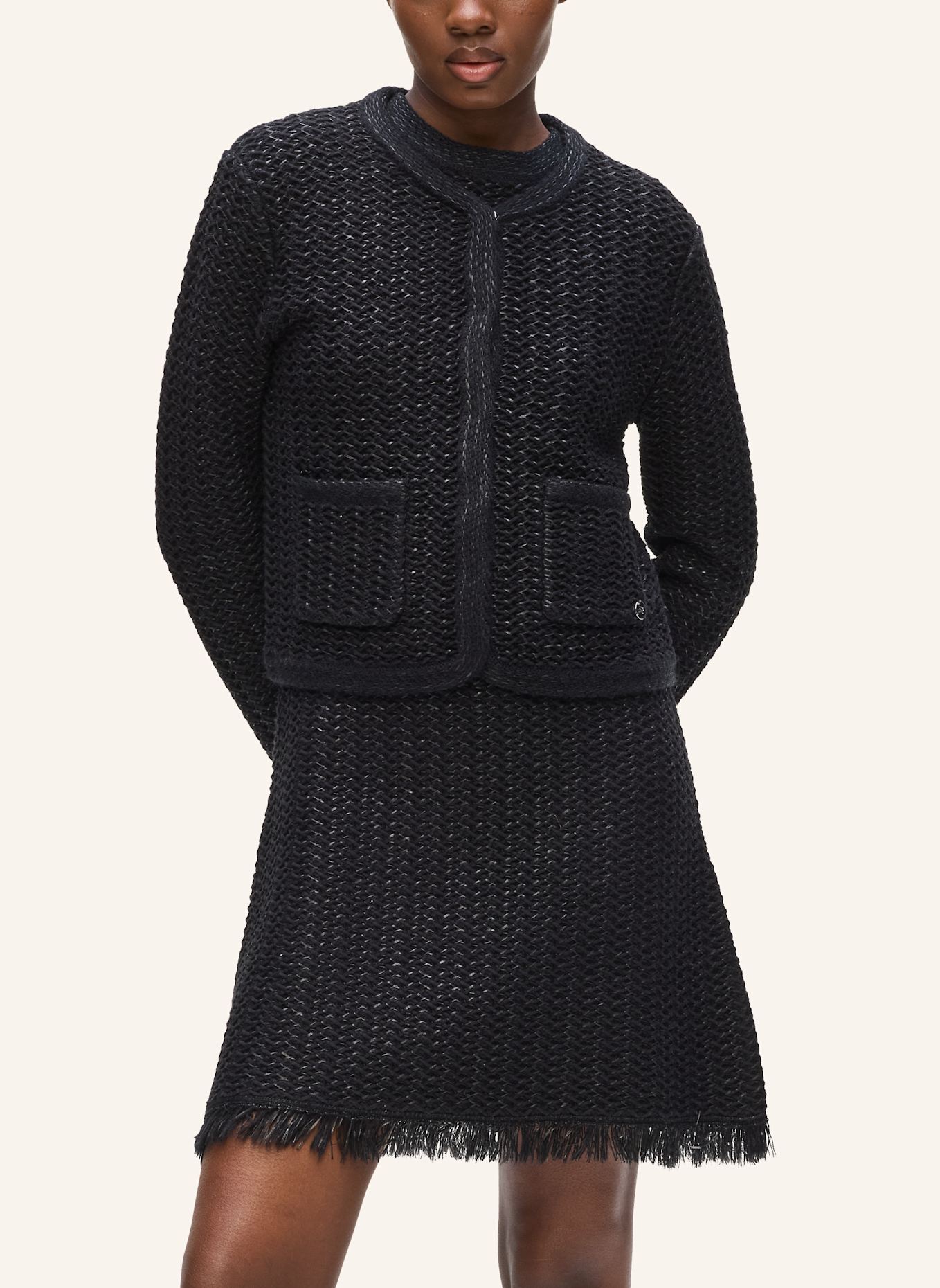 KARL LAGERFELD Top: SCHWARZ