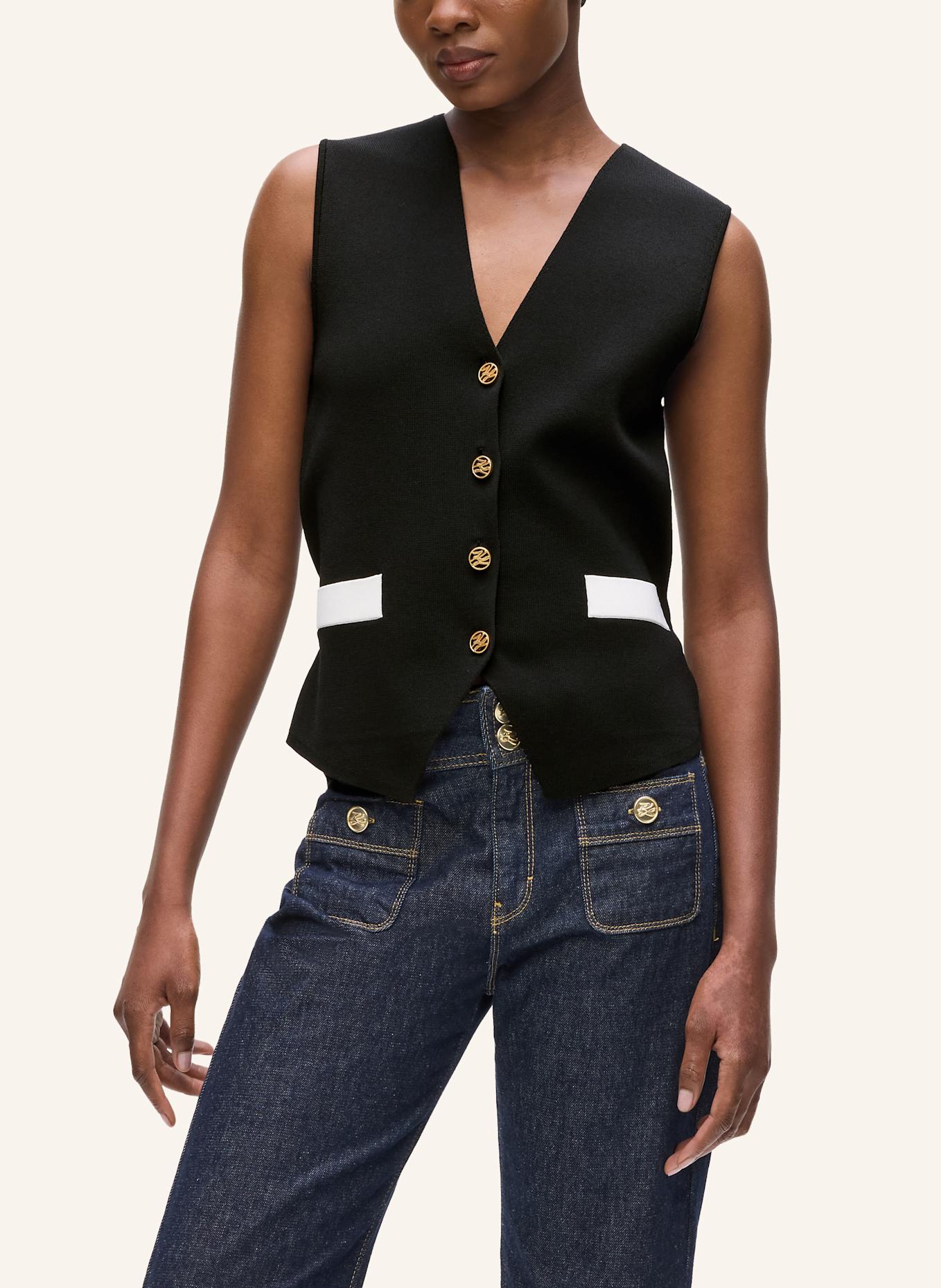 KARL LAGERFELD Top: SCHWARZ