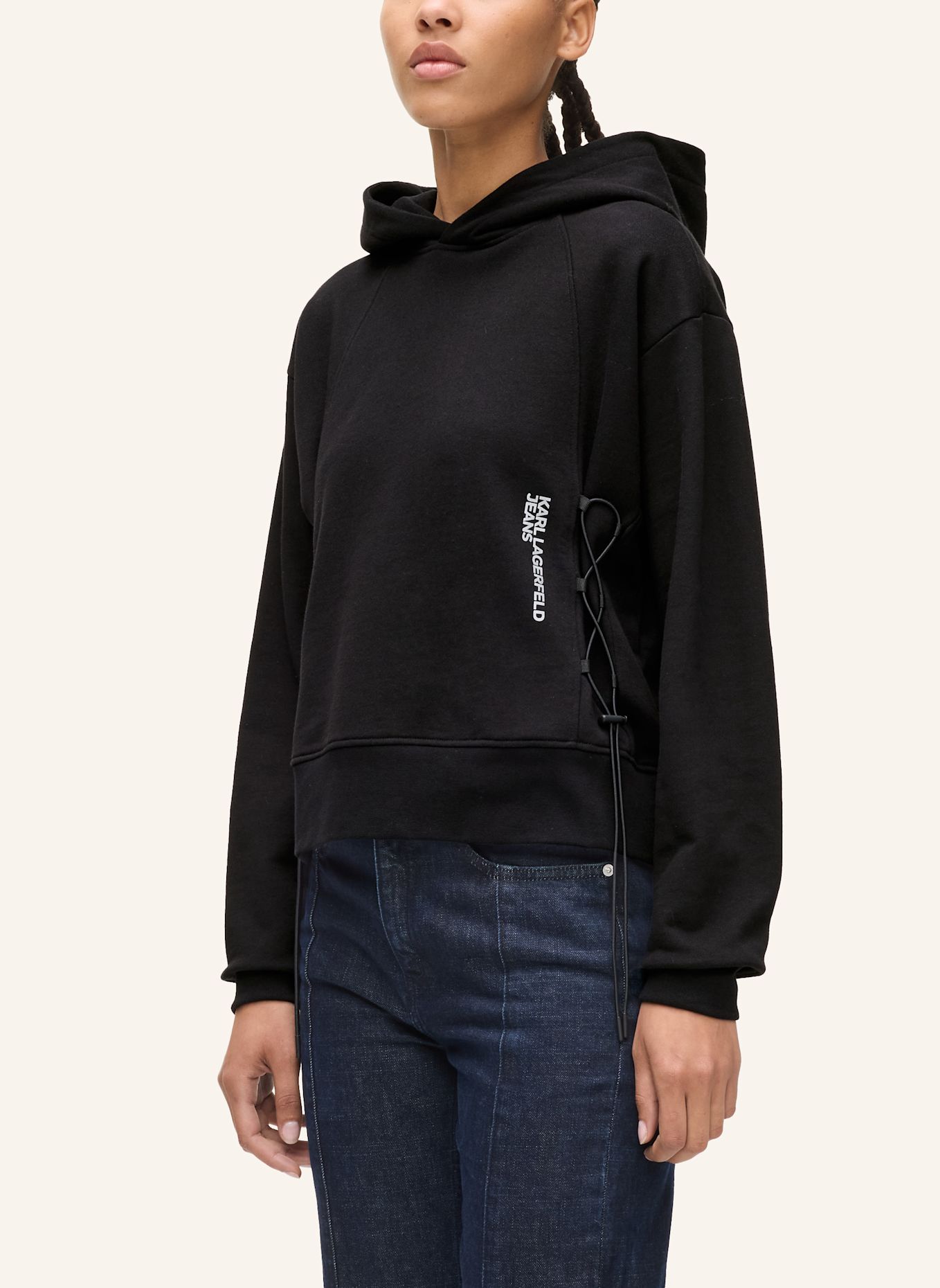 KARL LAGERFELD JEANS Hoodie: SCHWARZ