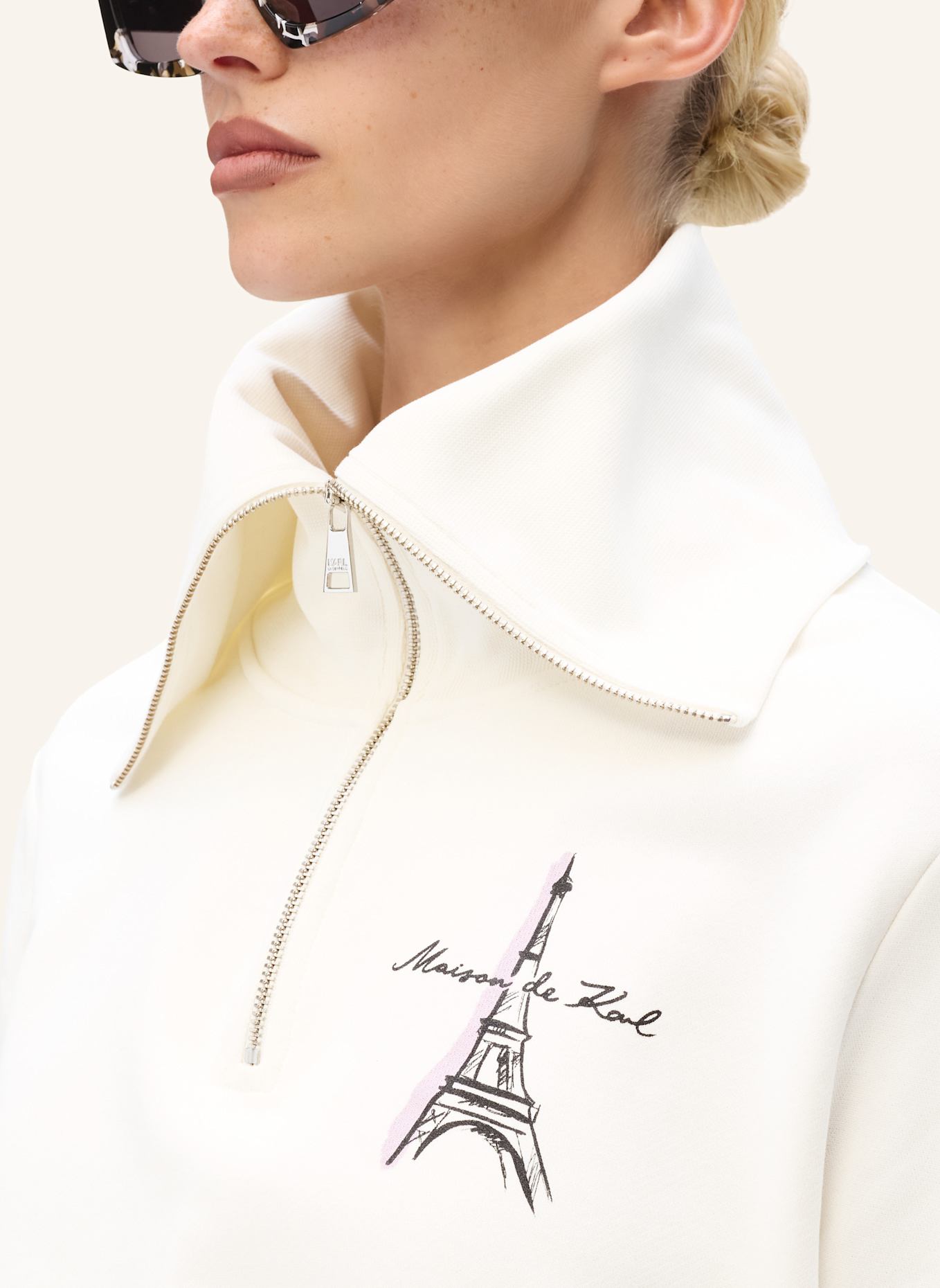 KARL LAGERFELD Sweatshirt: BEIGE