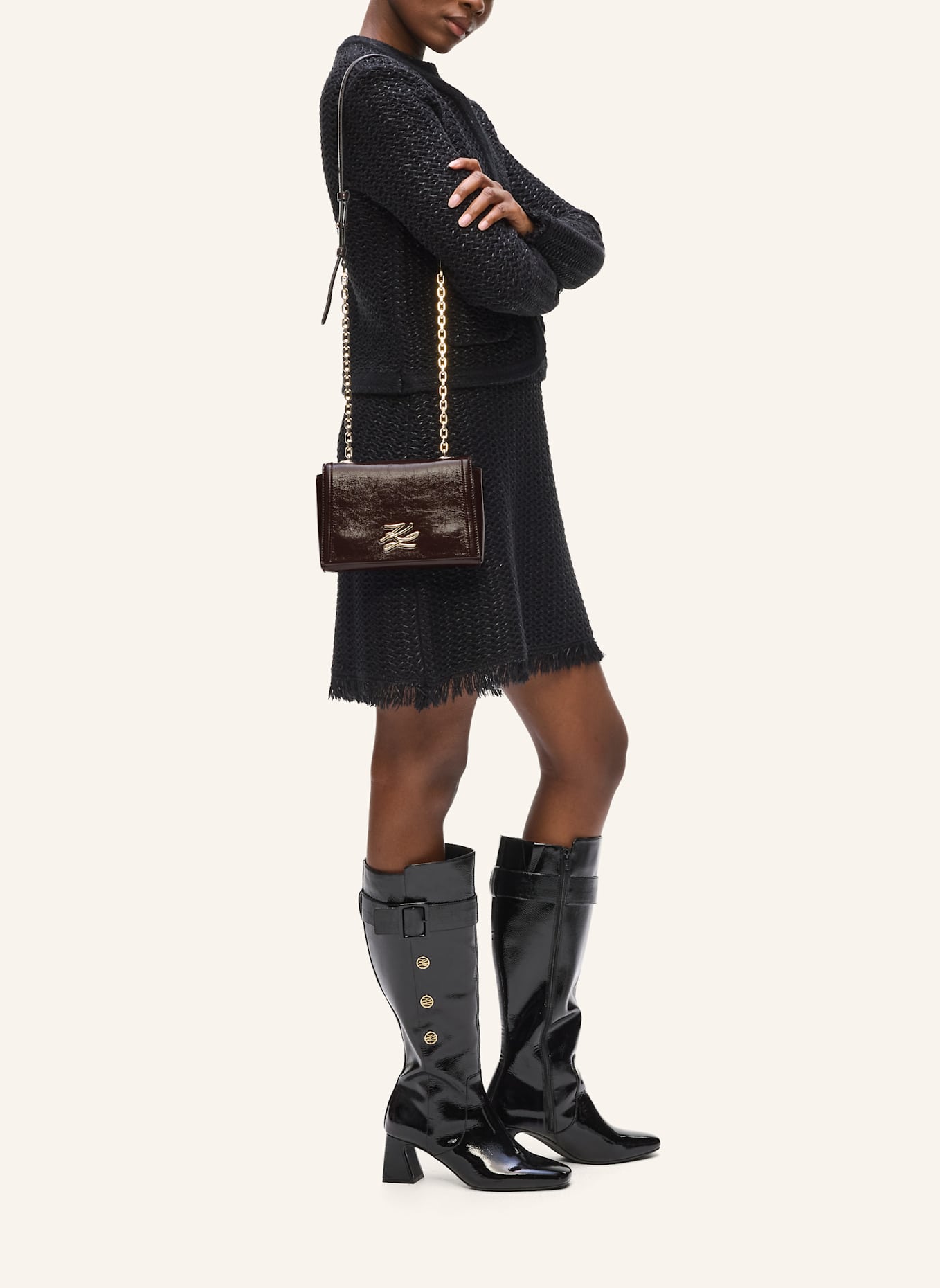 KARL LAGERFELD K/Autograph Umhängetasche: BRAUN