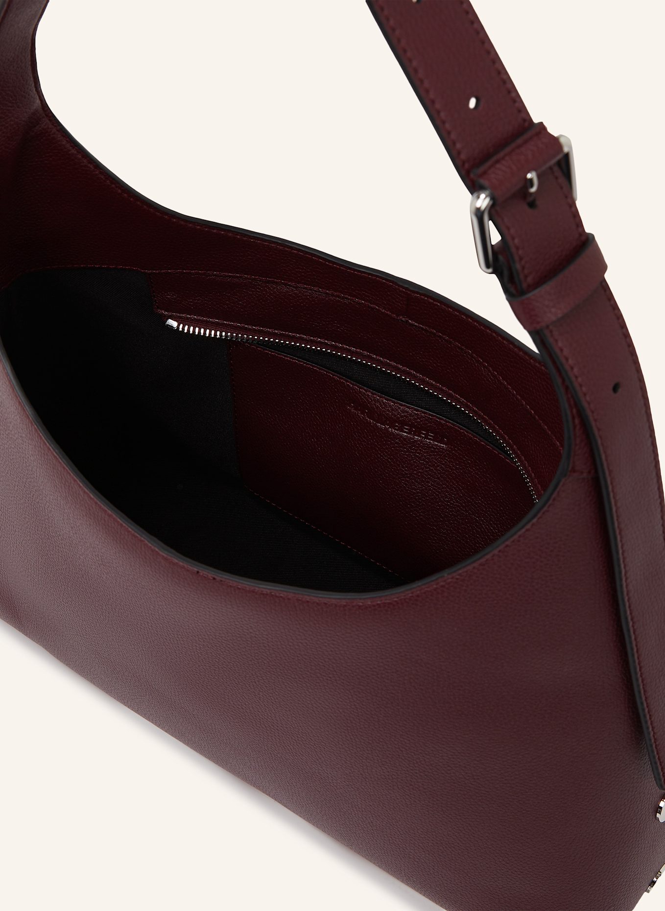 KARL LAGERFELD Hobo-Bag: DUNKELROT