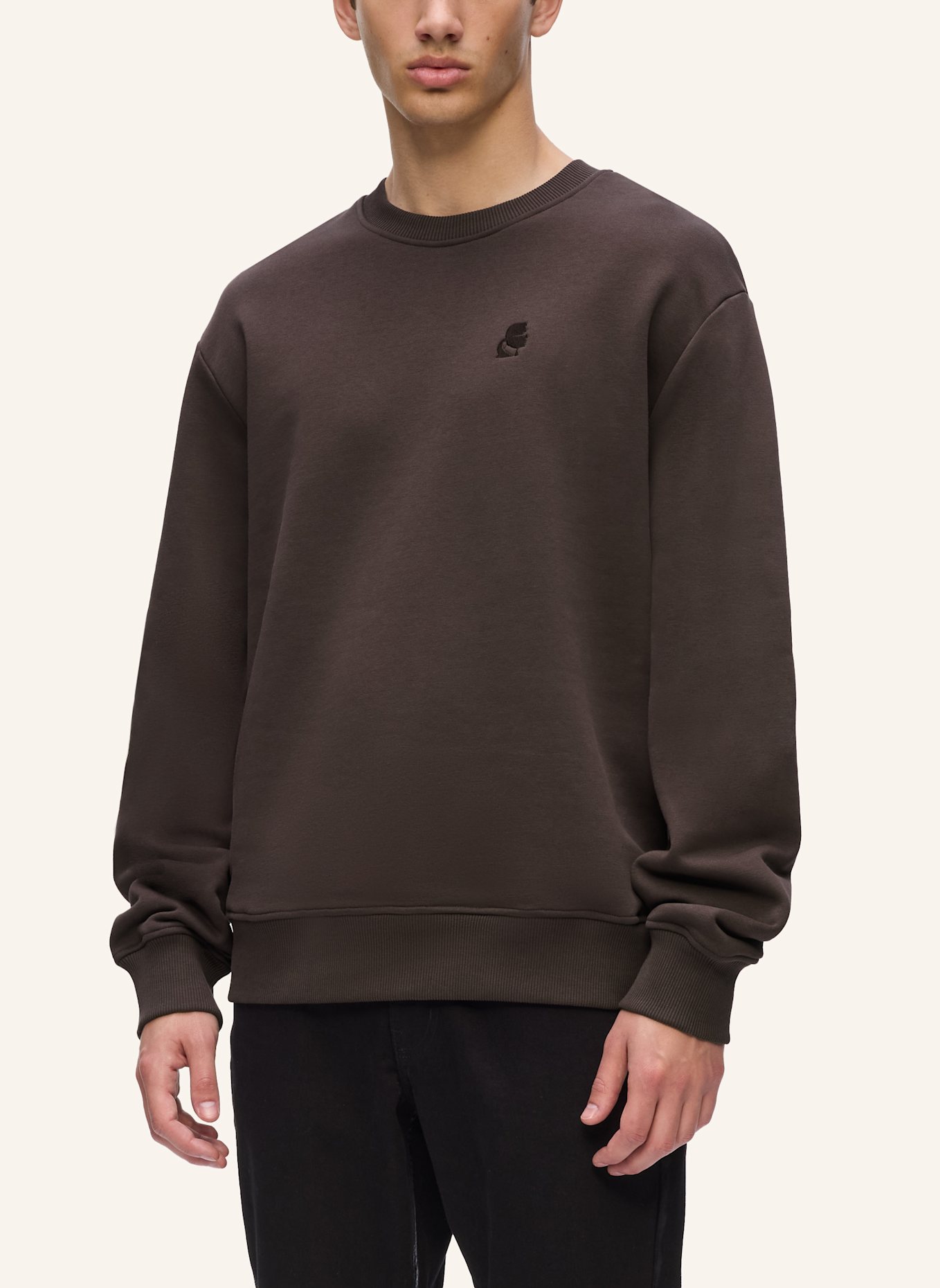 KARL LAGERFELD Sweatshirt: DUNKELBRAUN