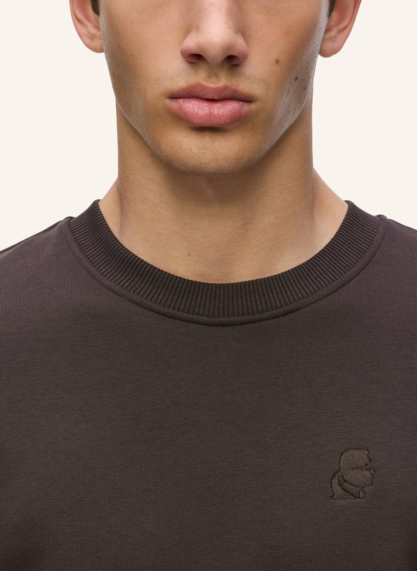 KARL LAGERFELD Sweatshirt: DUNKELBRAUN
