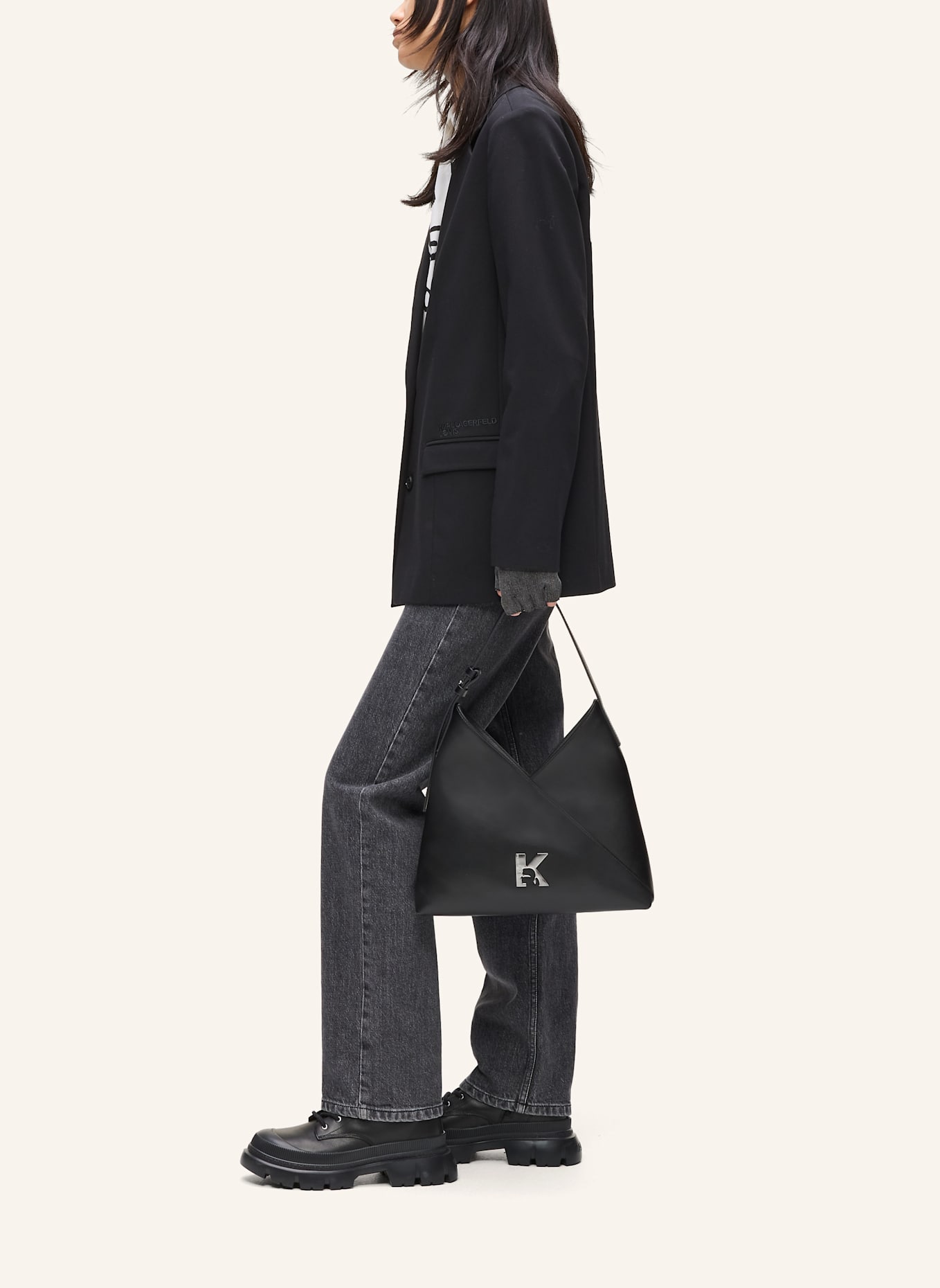 KARL LAGERFELD JEANS Handtasche: SCHWARZ