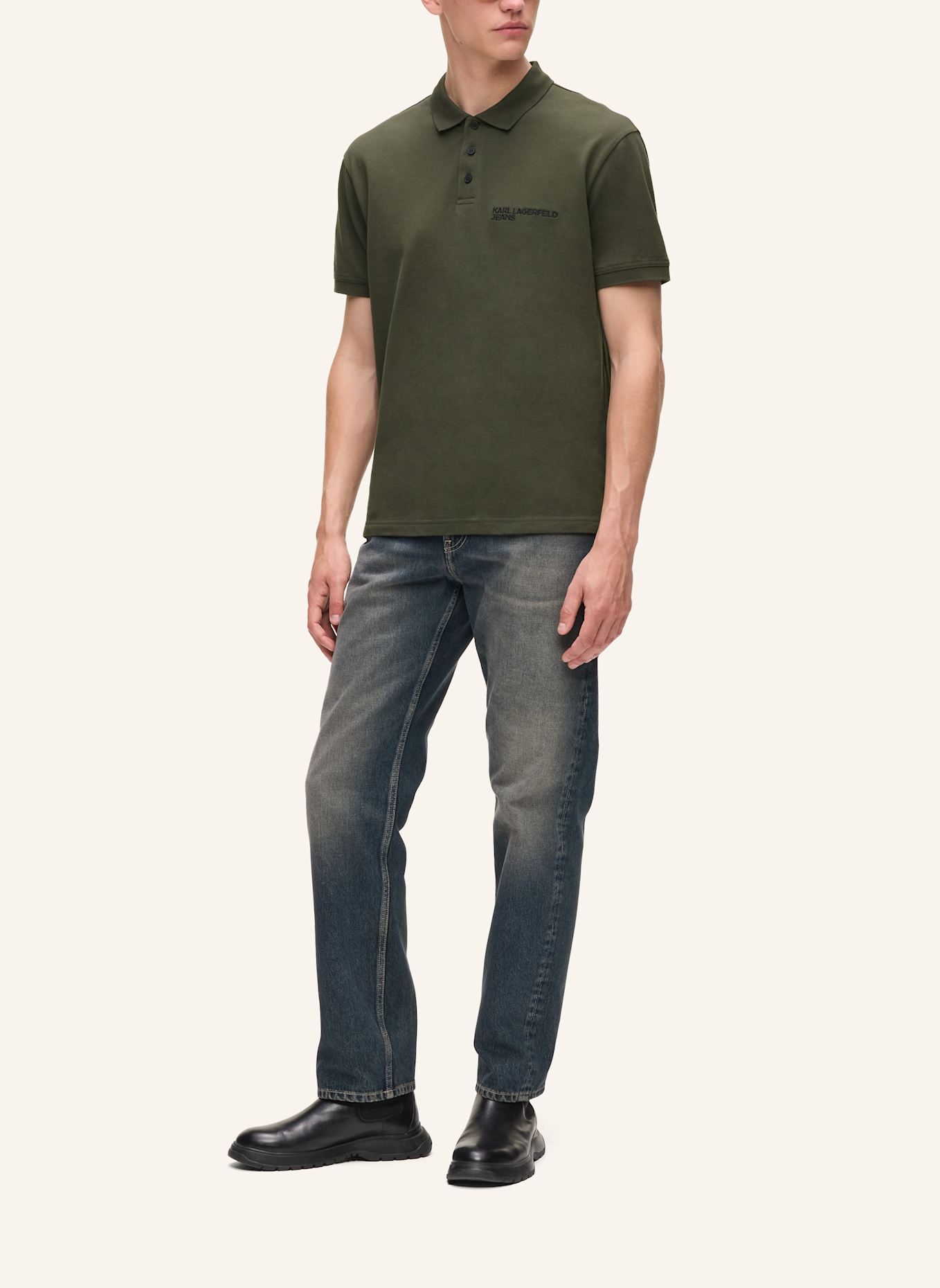 KARL LAGERFELD JEANS Poloshirt: DUNKELGRÜN