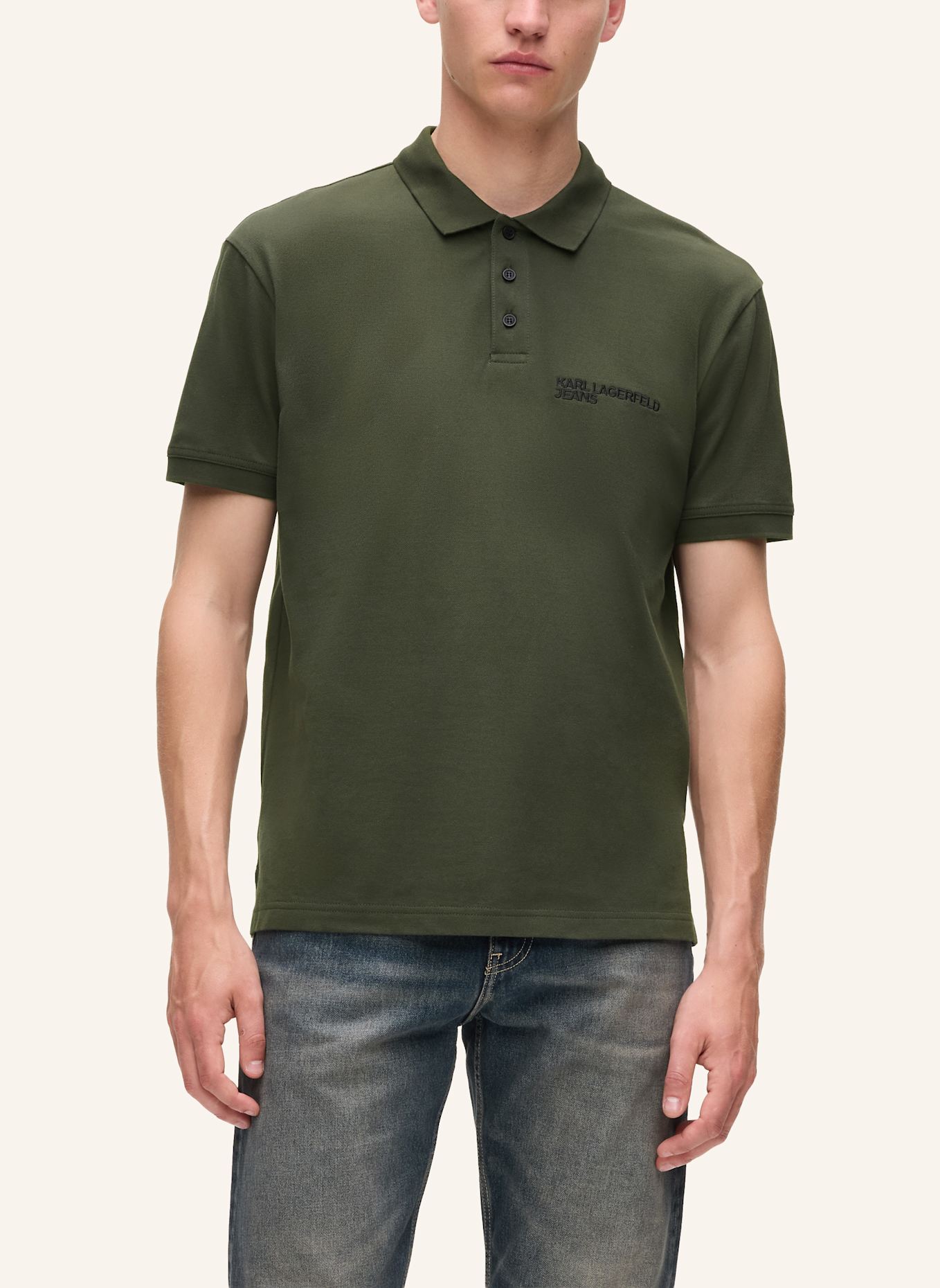 KARL LAGERFELD JEANS Poloshirt: DUNKELGRÜN