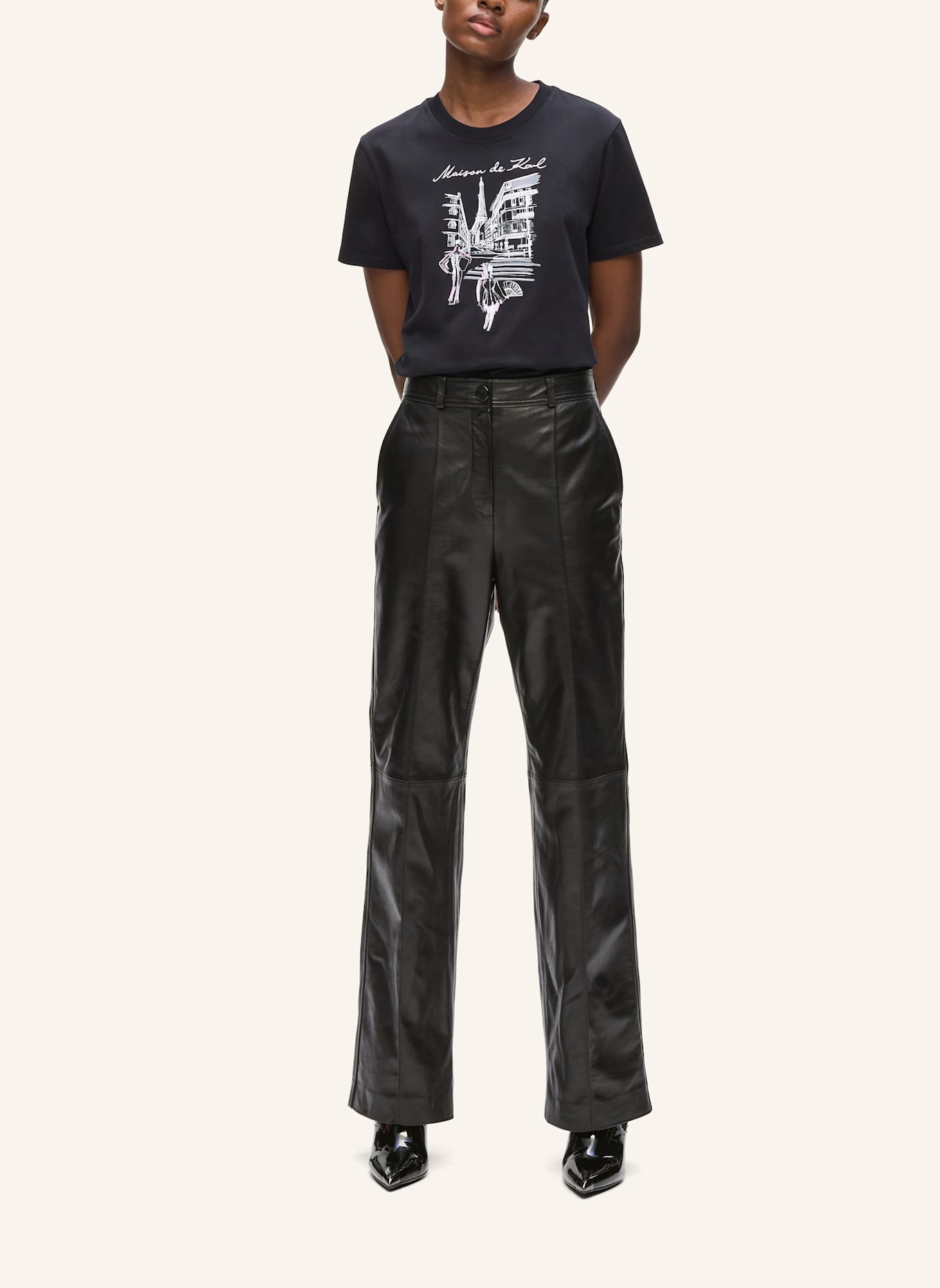 KARL LAGERFELD Hose: SCHWARZ