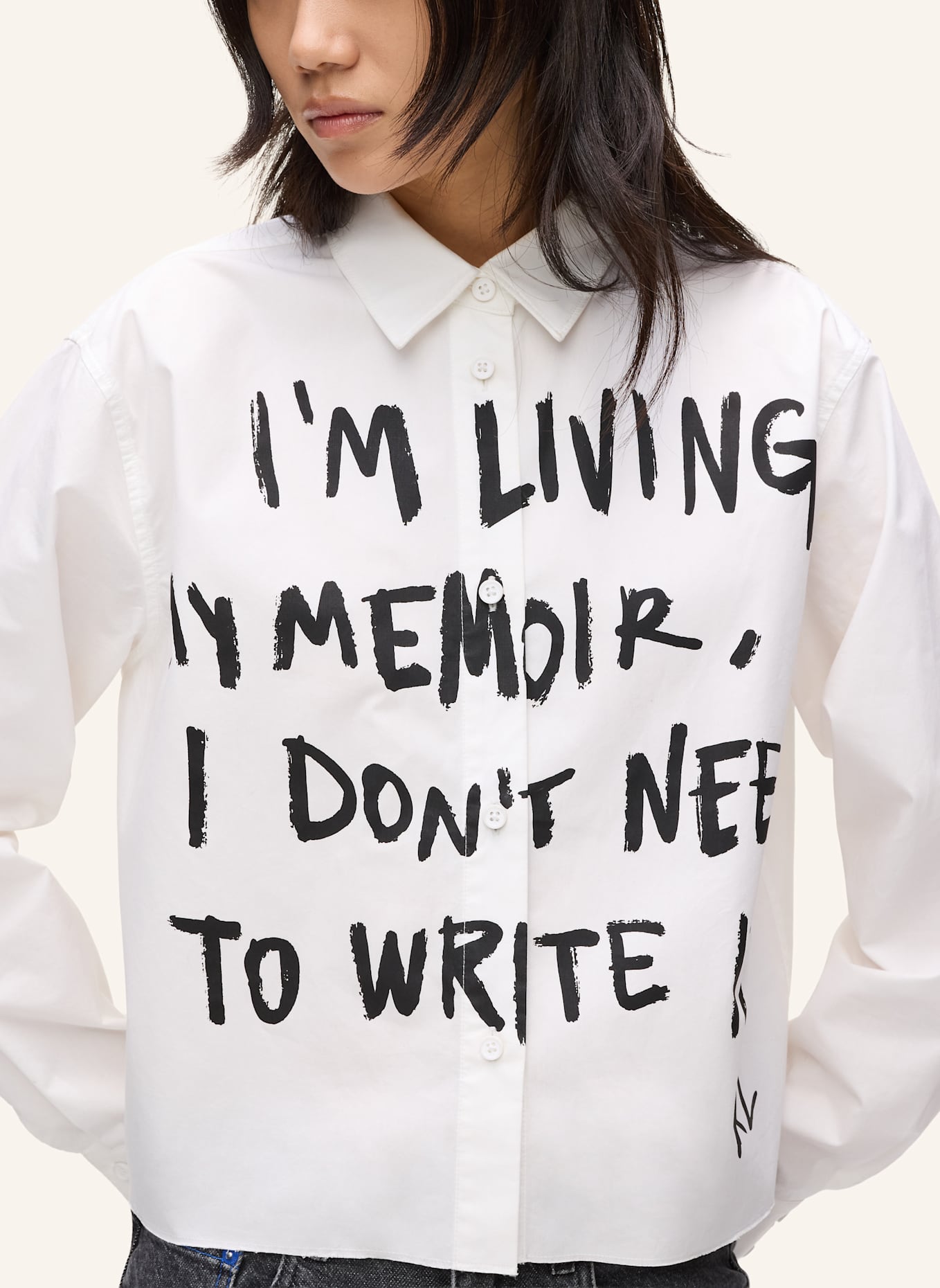 KARL LAGERFELD JEANS Bluse: WEISS