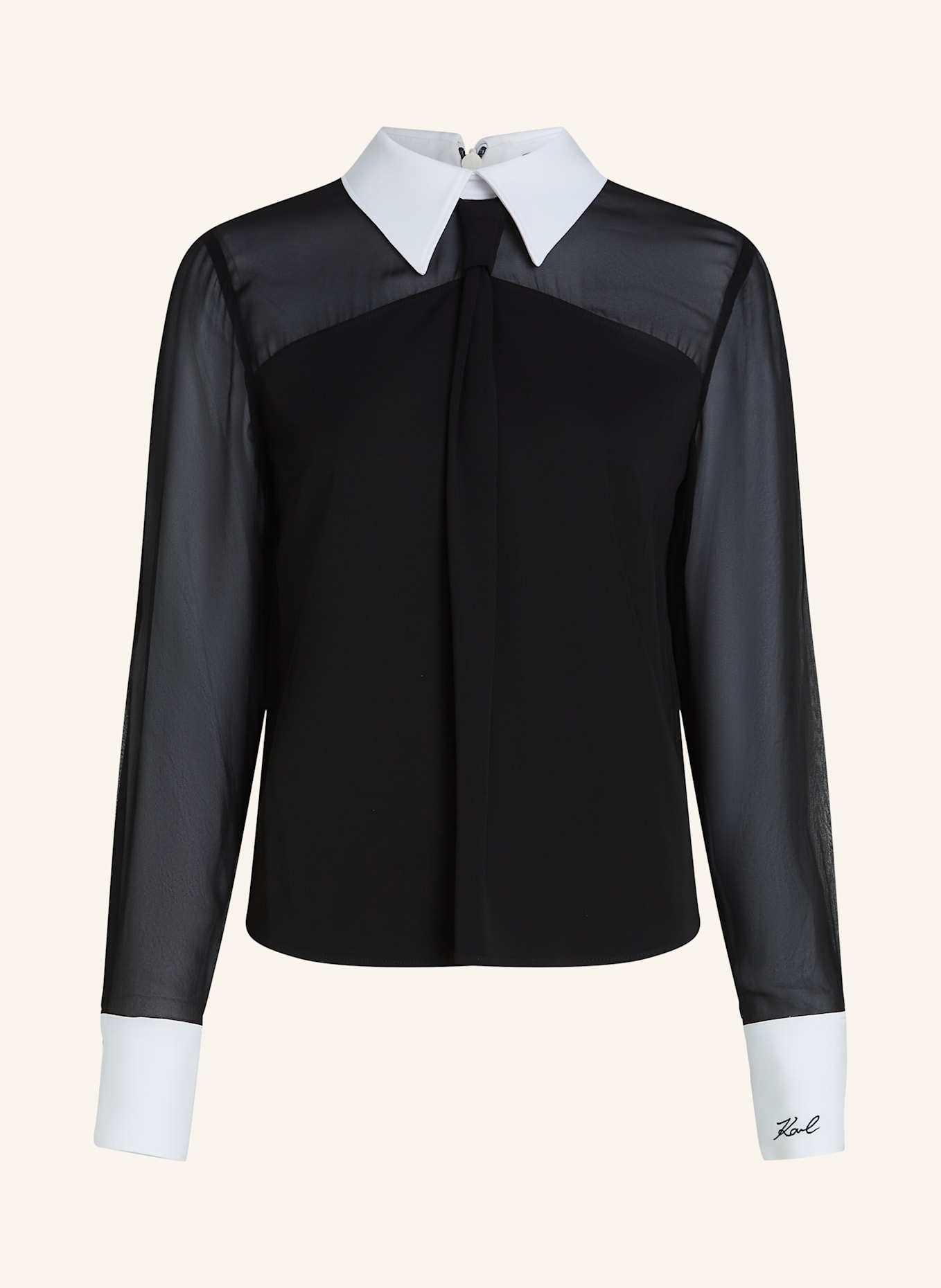 KARL LAGERFELD Bluse: SCHWARZ