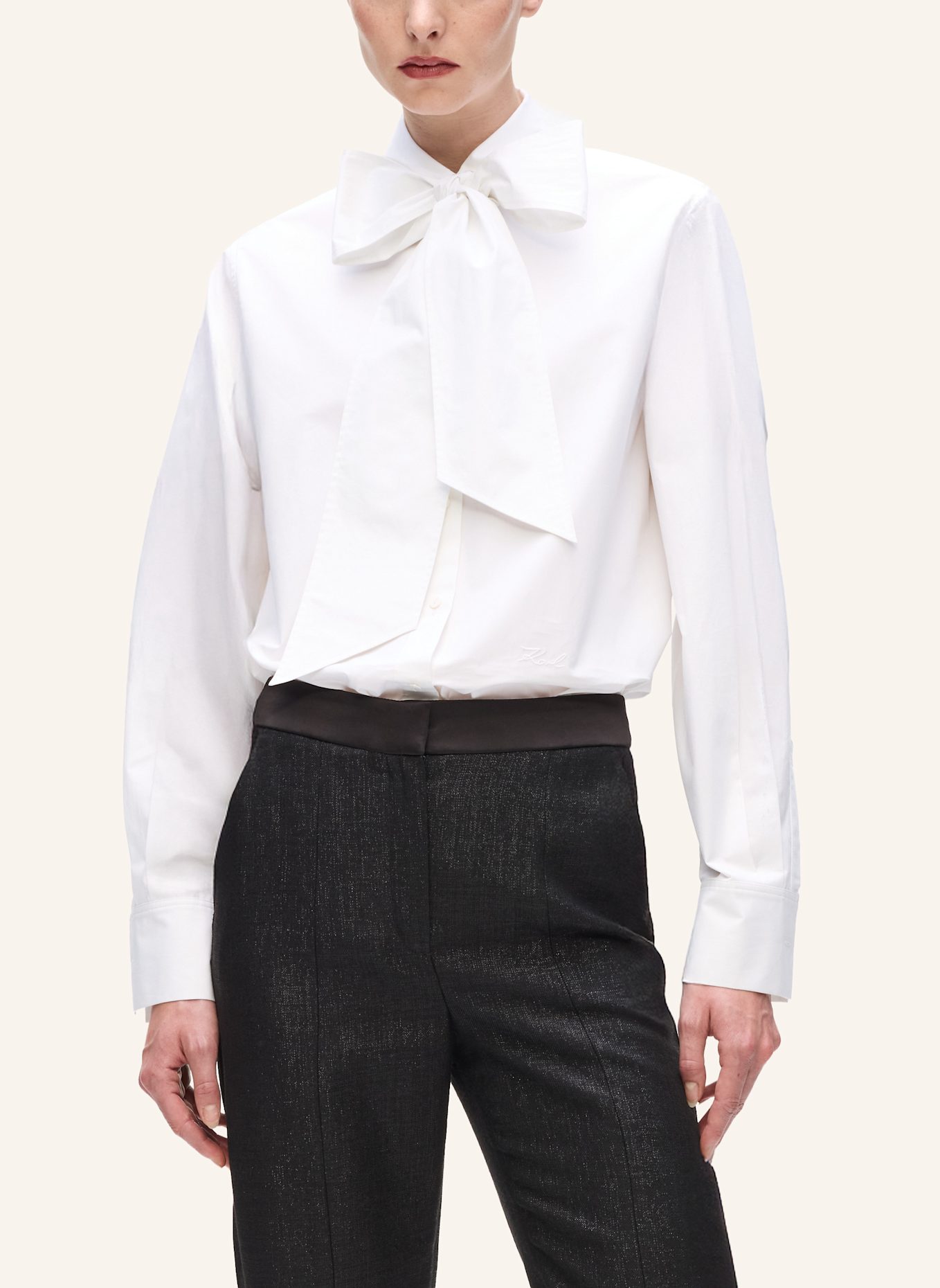 KARL LAGERFELD Bluse: WEISS
