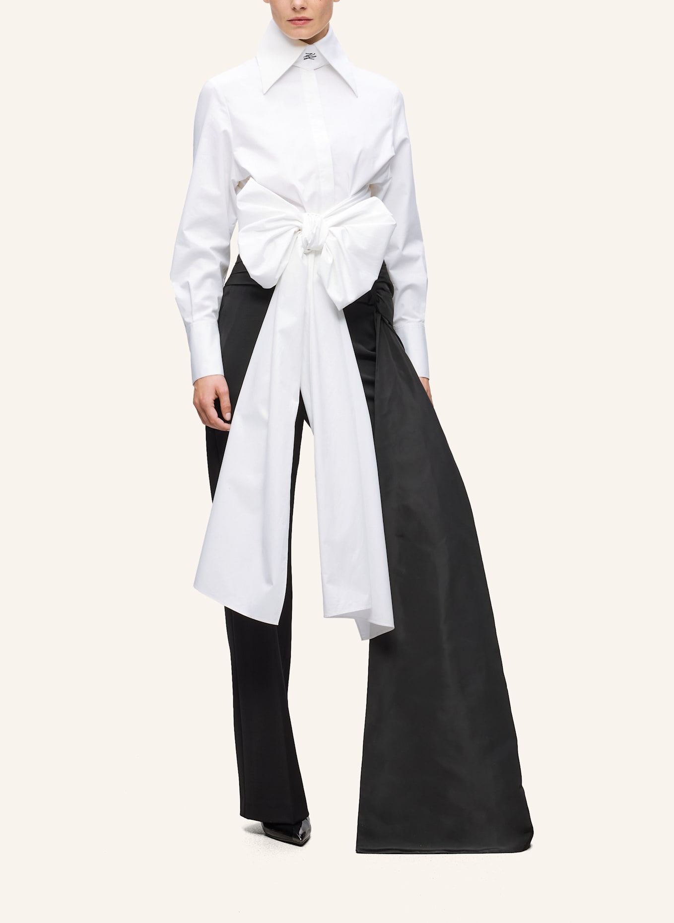 KARL LAGERFELD KL STUDIO Bluse: WEISS