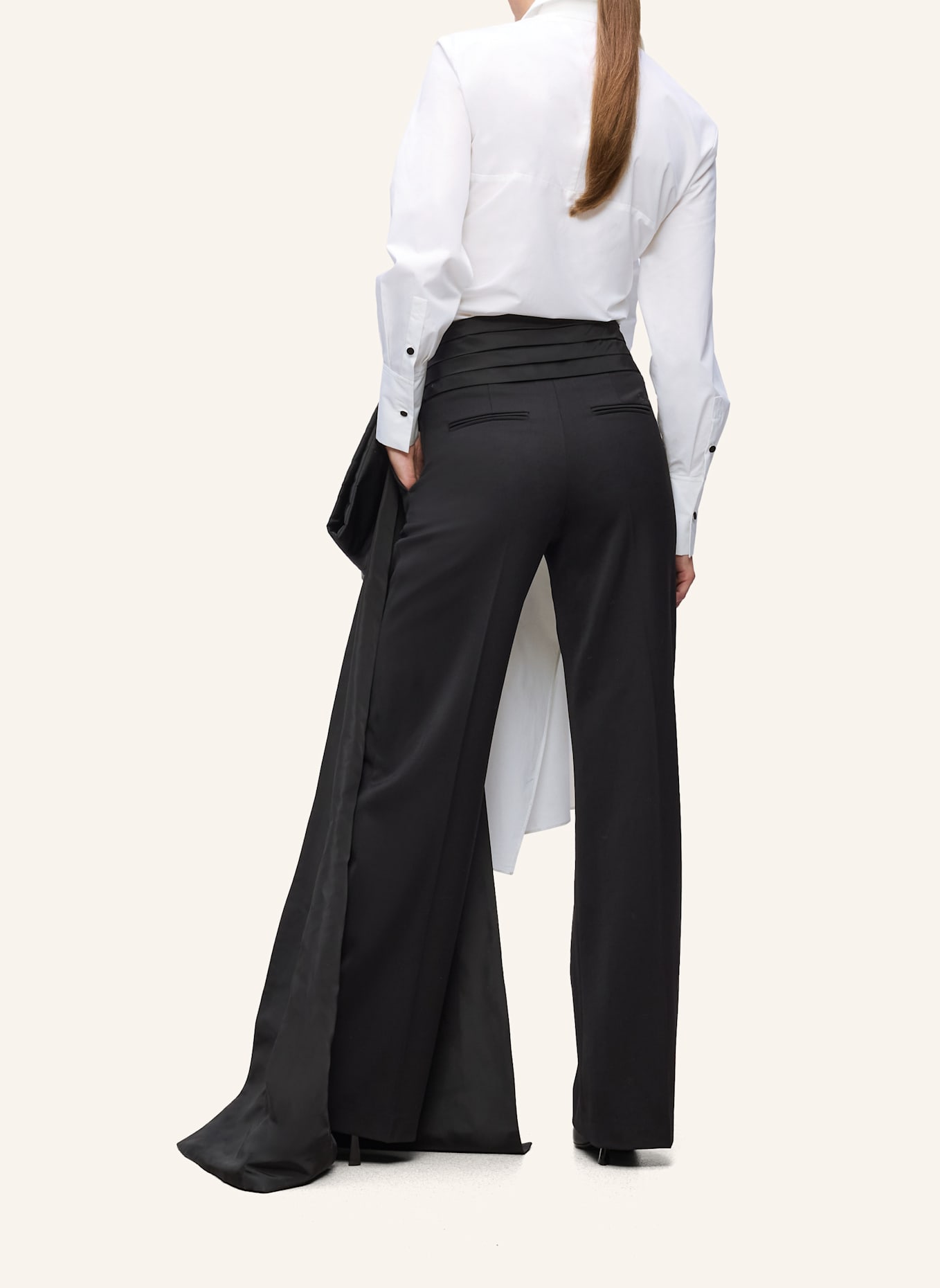 KARL LAGERFELD KL STUDIO Bluse: WEISS