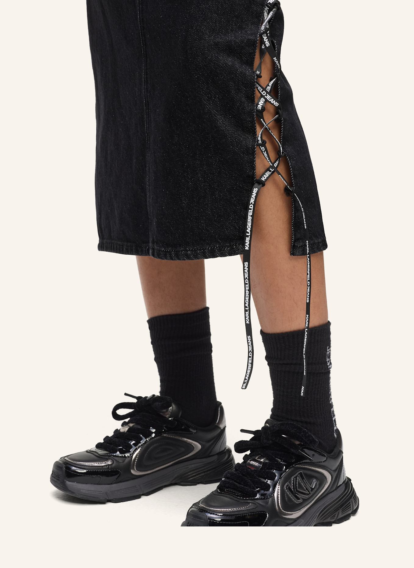 KARL LAGERFELD JEANS Rock: SCHWARZ