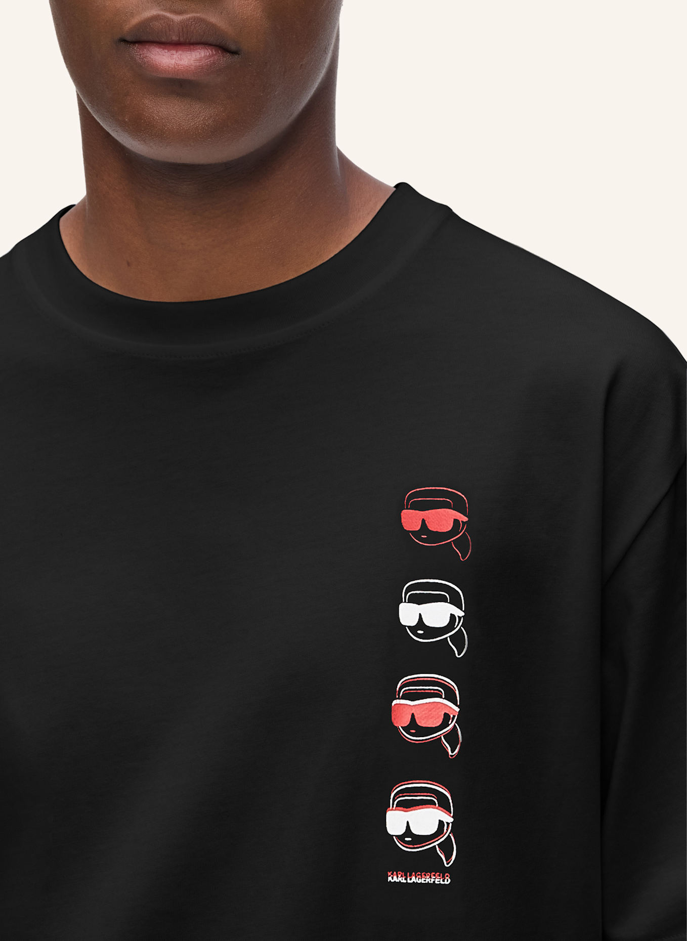 KARL LAGERFELD T-shirt: SCHWARZ