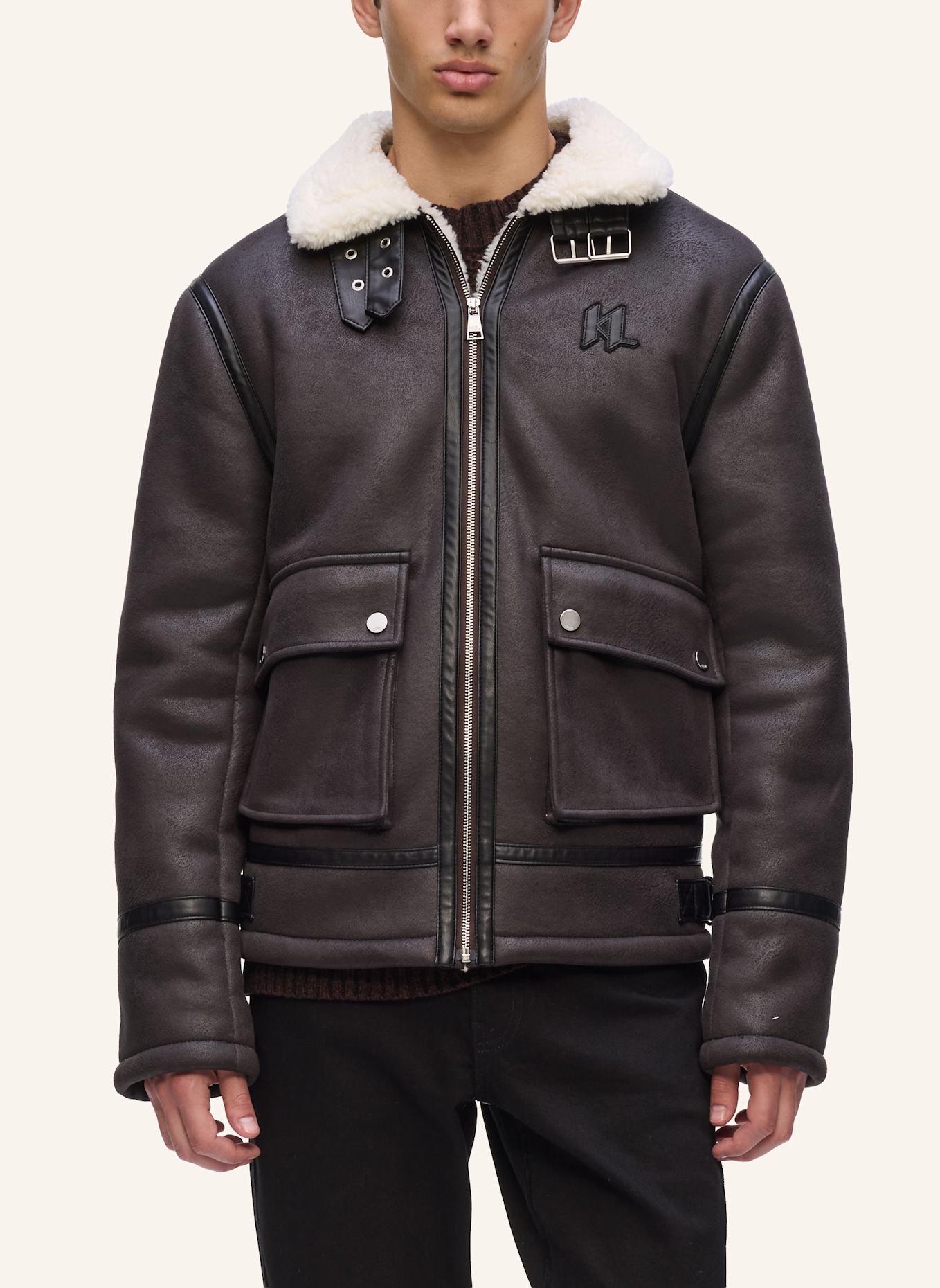 KARL LAGERFELD Jacke: DUNKELBRAUN