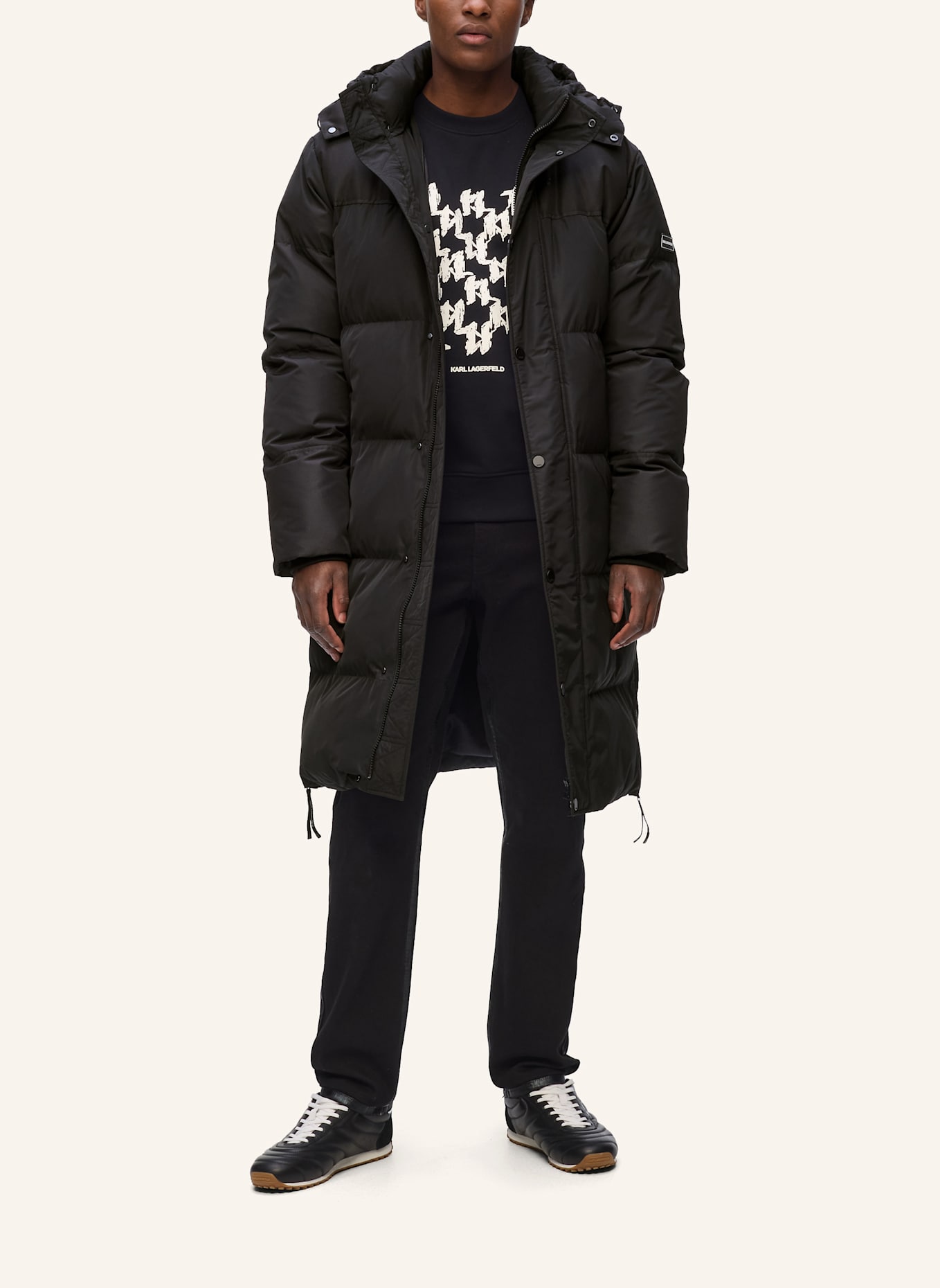 KARL LAGERFELD Mantel: SCHWARZ