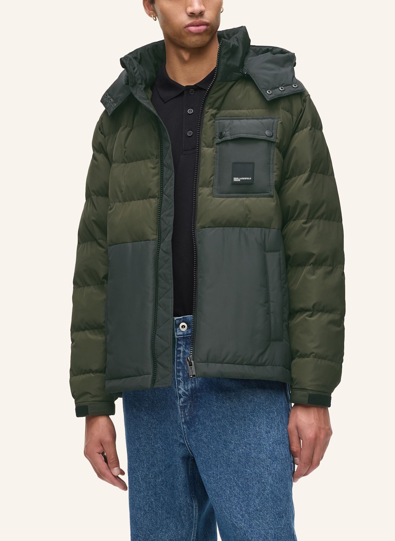 KARL LAGERFELD JEANS Jacke: DUNKELGRÜN