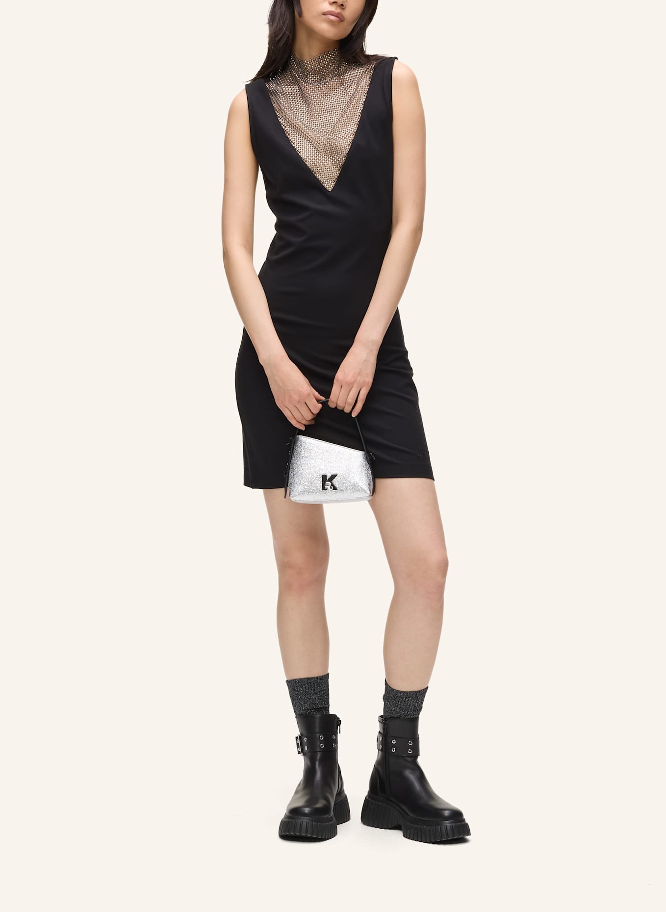 KARL LAGERFELD JEANS Kleid: SCHWARZ