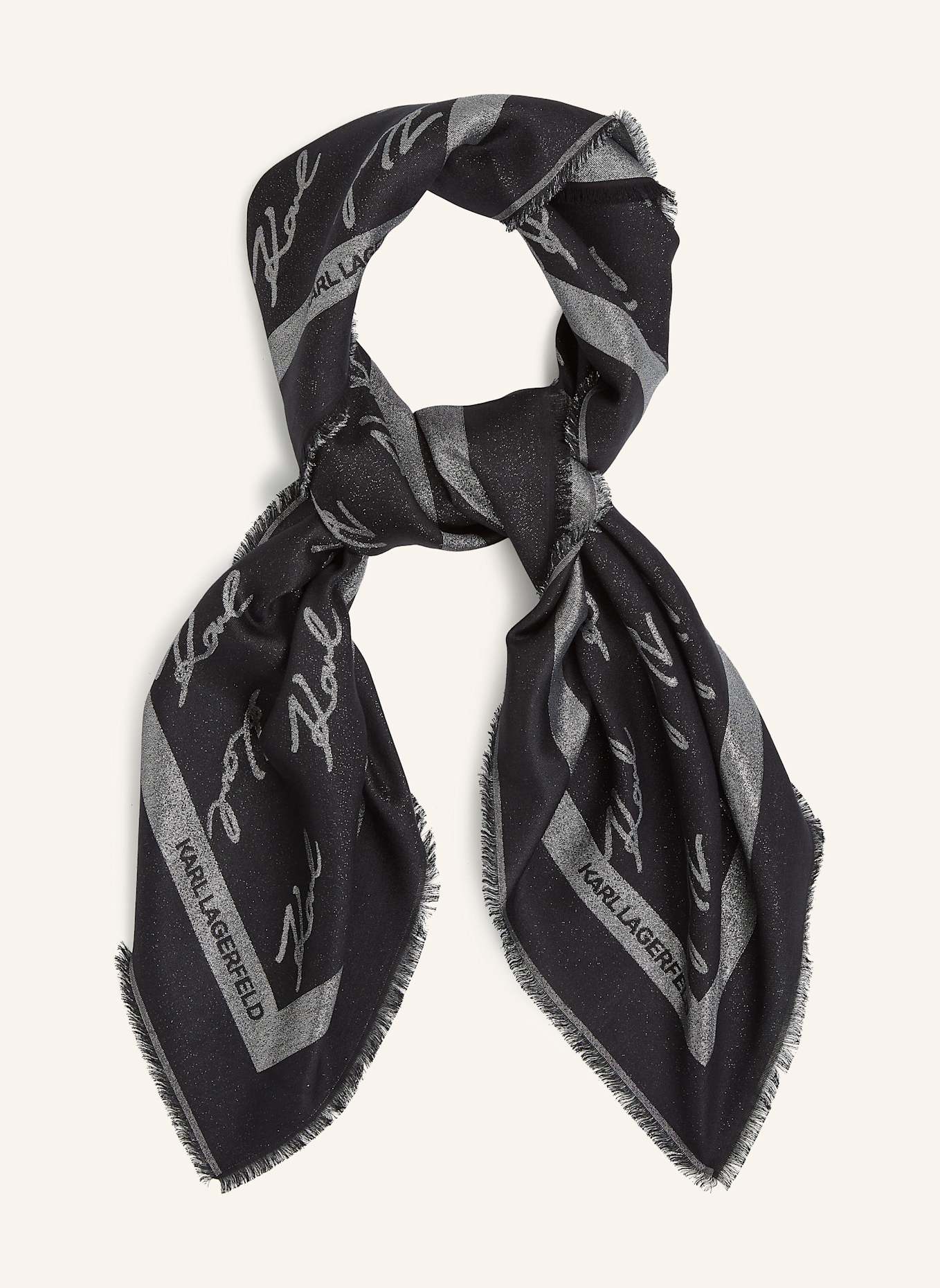 KARL LAGERFELD Schal: SCHWARZ