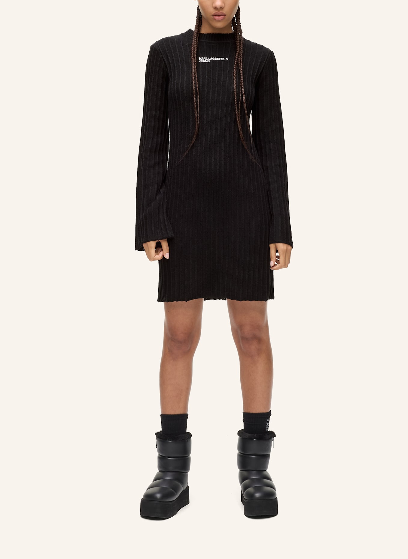 KARL LAGERFELD JEANS Kleid: SCHWARZ