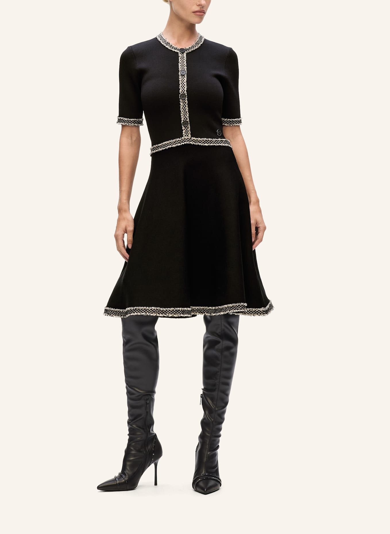 KARL LAGERFELD Kleid: SCHWARZ