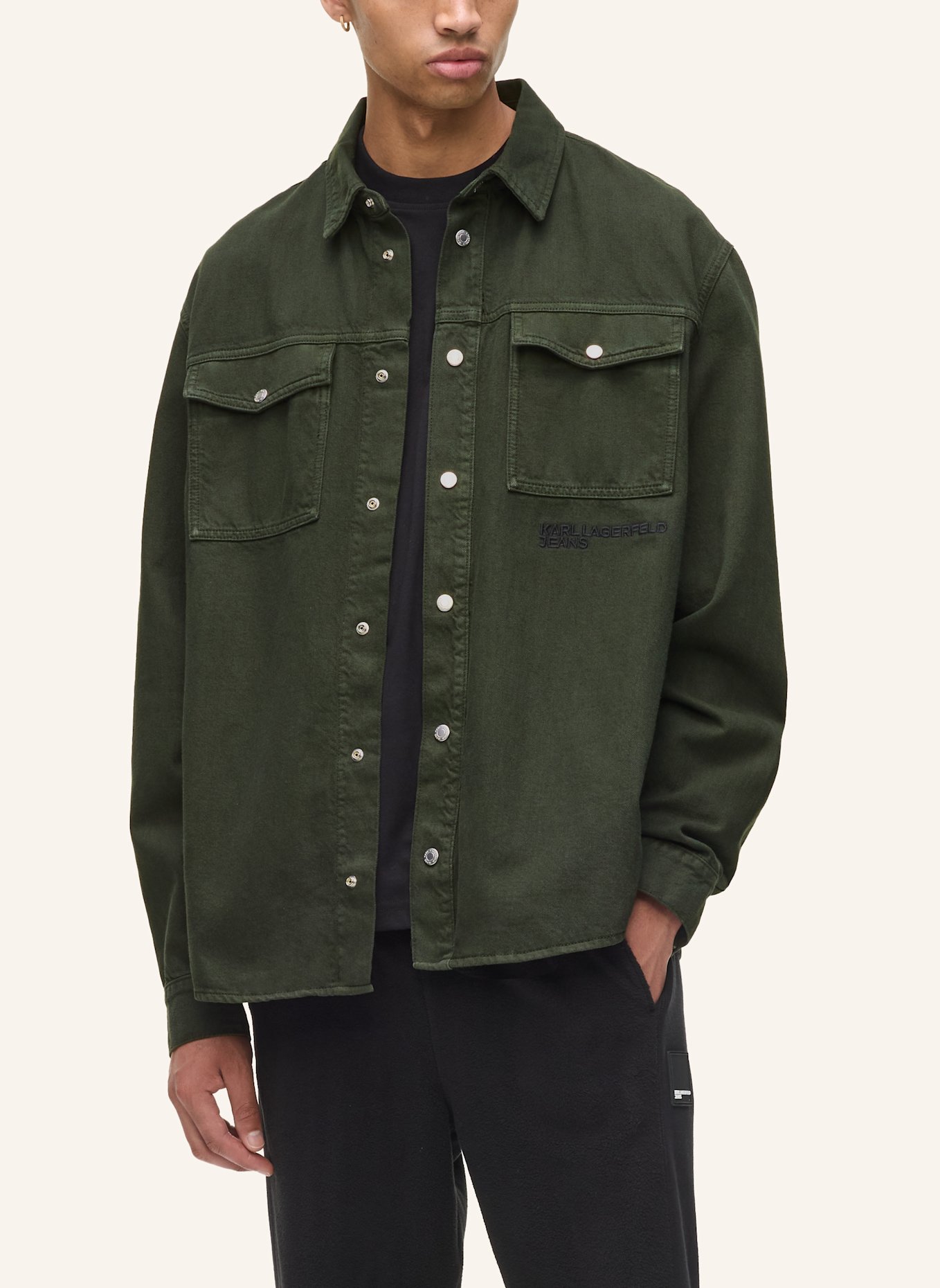 KARL LAGERFELD JEANS Hemd: DUNKELGRÜN
