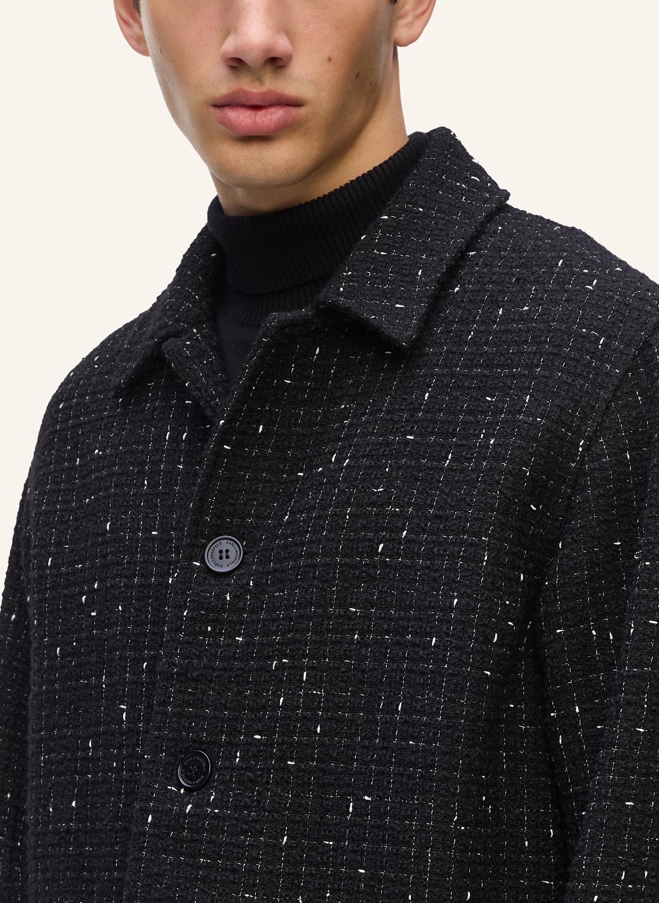 KARL LAGERFELD Hemd: SCHWARZ