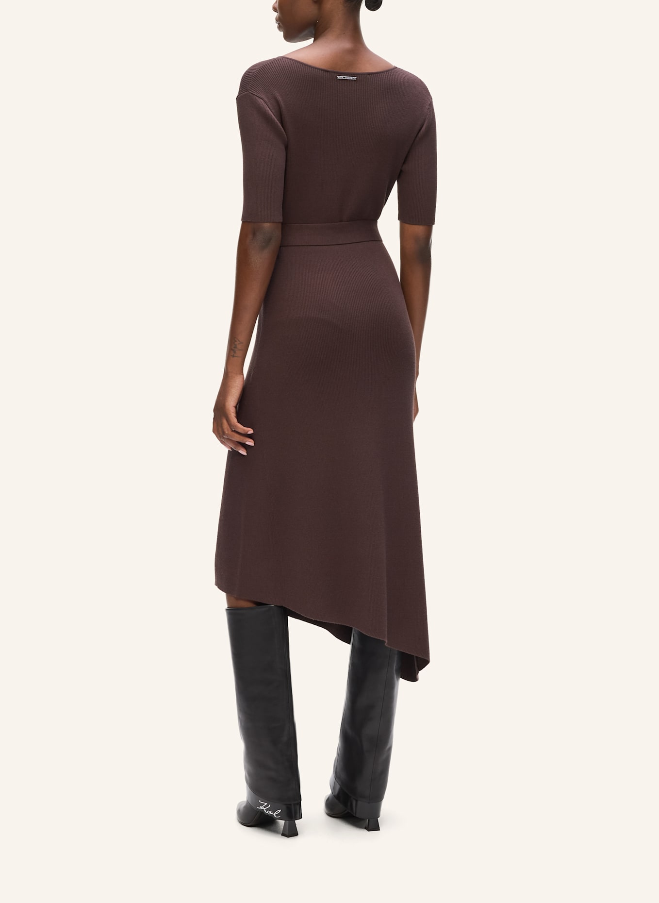 KARL LAGERFELD Kleid: BRAUN