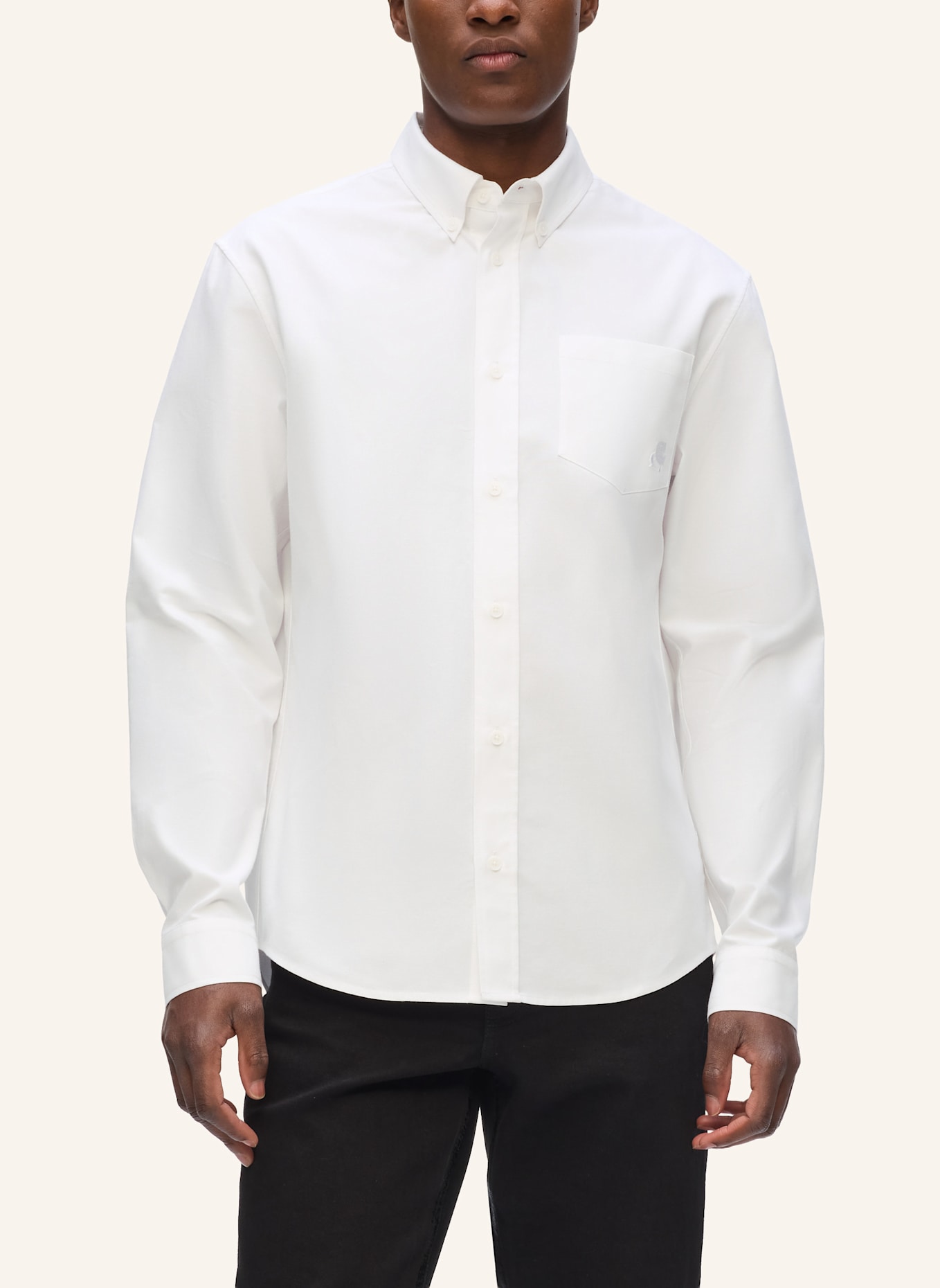 KARL LAGERFELD Hemd: WEISS