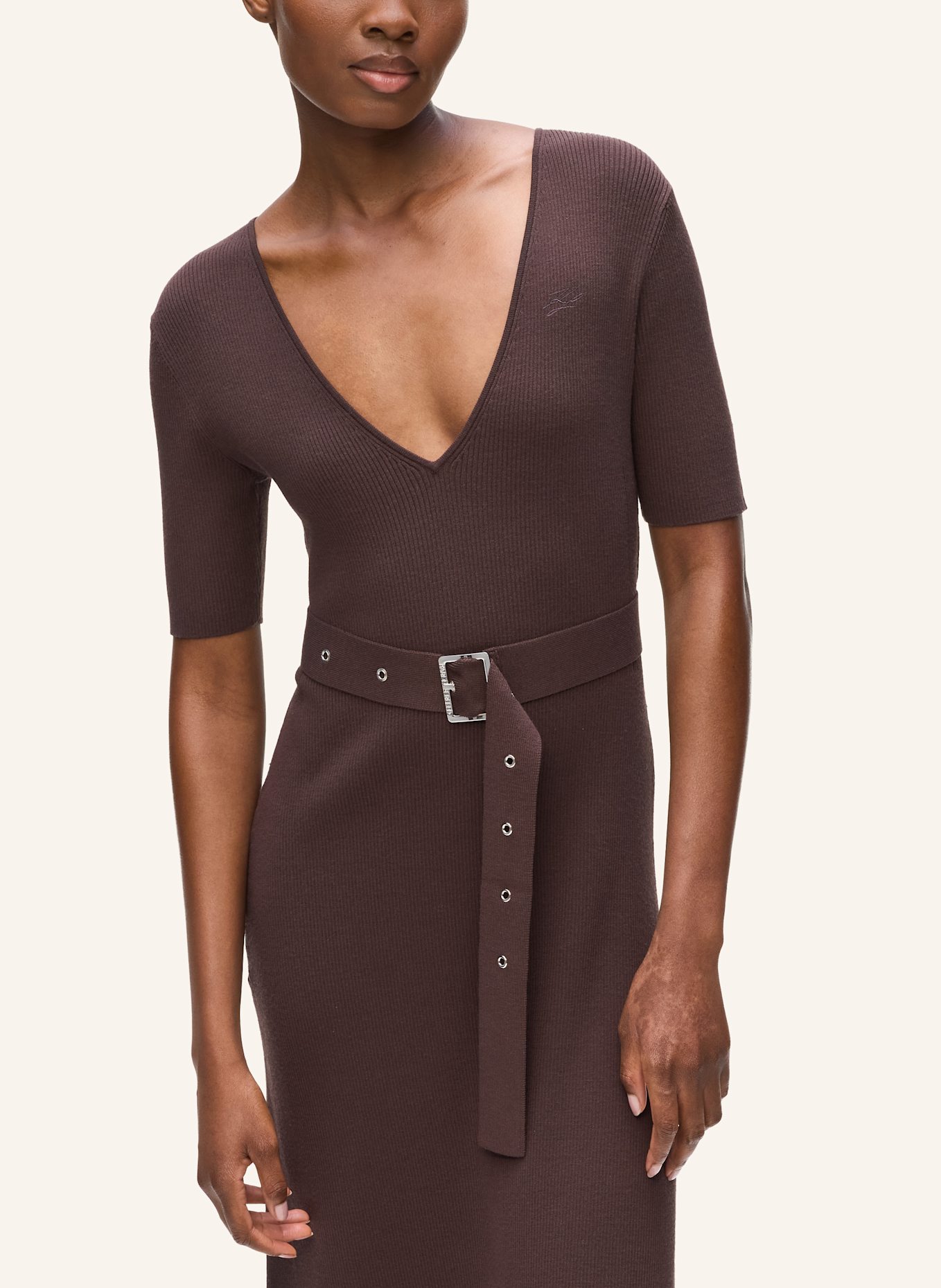 KARL LAGERFELD Kleid: BRAUN